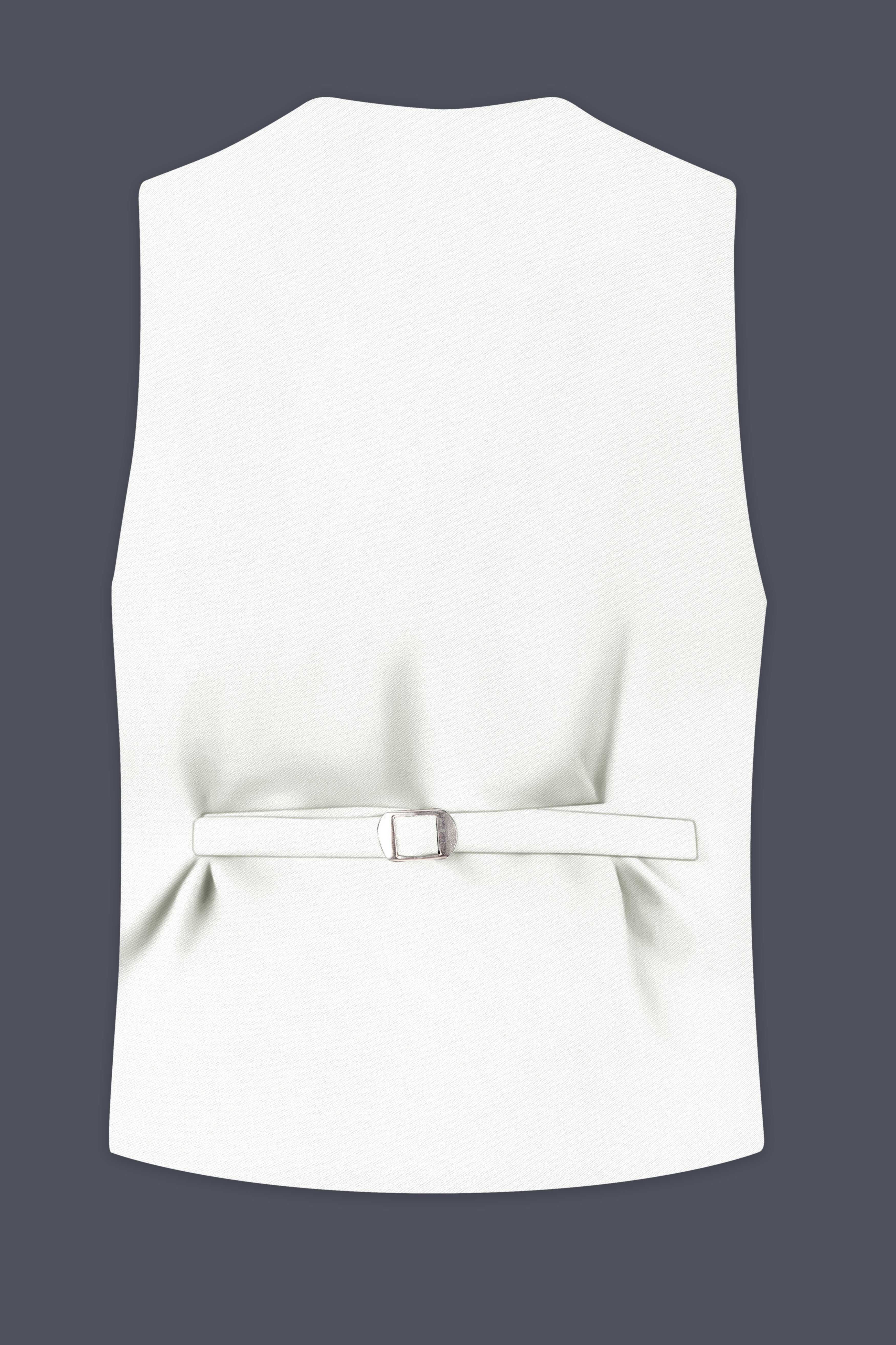 Celio-Korean Off White 4-Way Stretch Wrinkle-Free Wool Rich Waistcoat