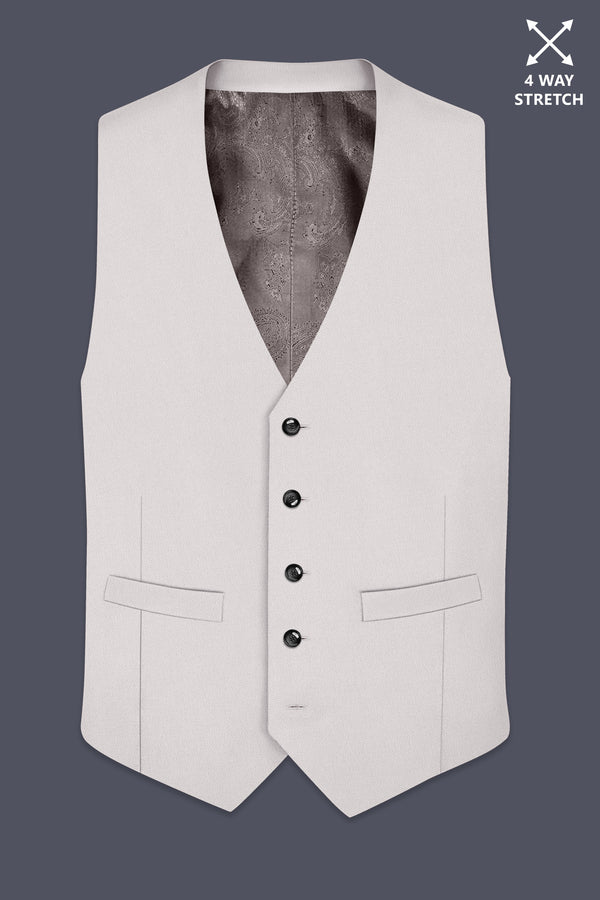 Ivora-Korean Amour Cream 4-Way Stretch Wrinkle-Free Wool Rich Waistcoat