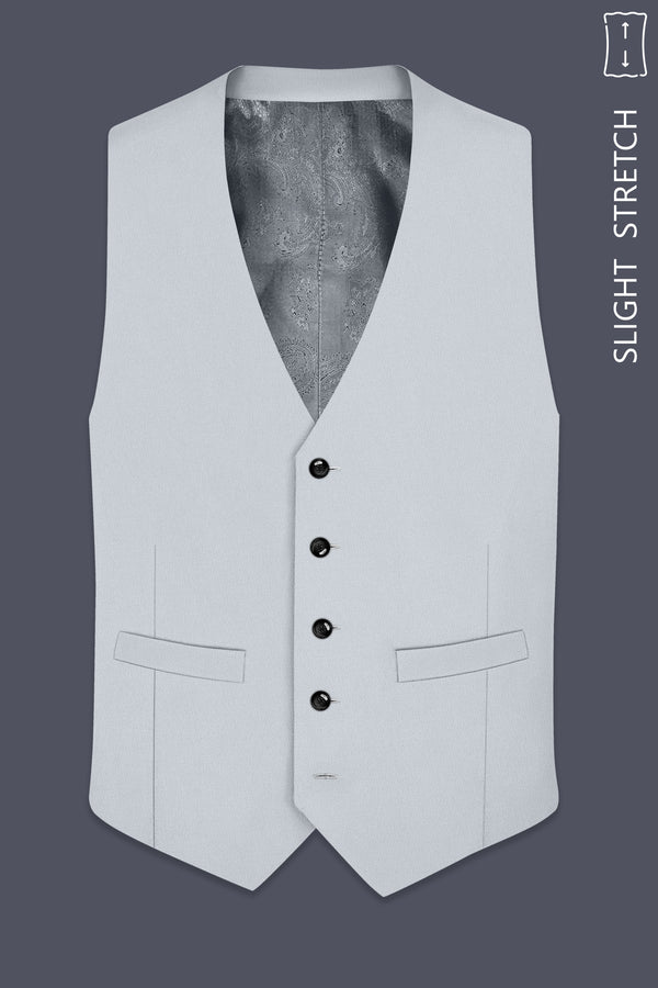 Slate-Mystic Gray Wool Rich Slight Stretch Waistcoat