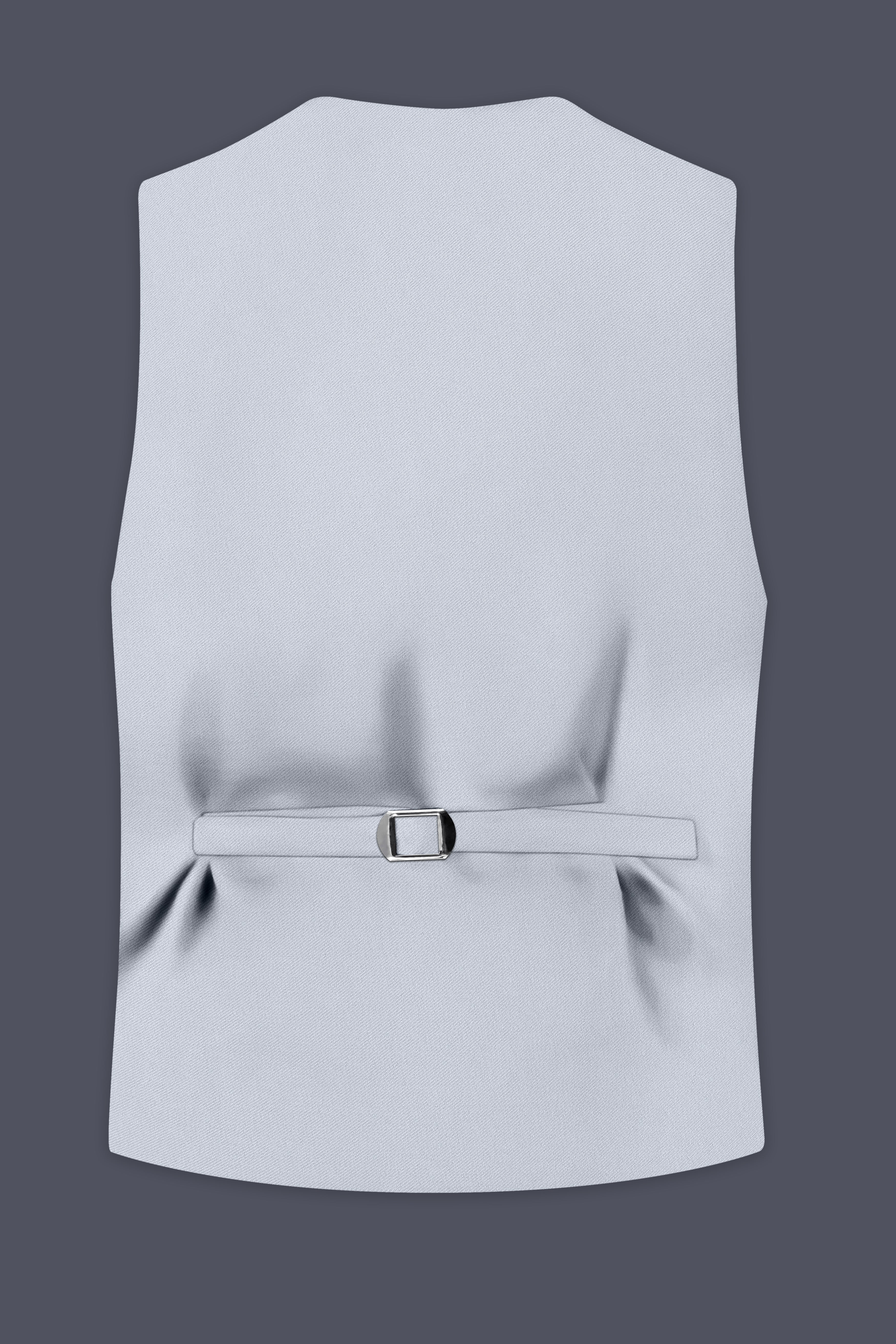 Azure-Periwinkle Gray Wool Rich Slight Stretch Waistcoat