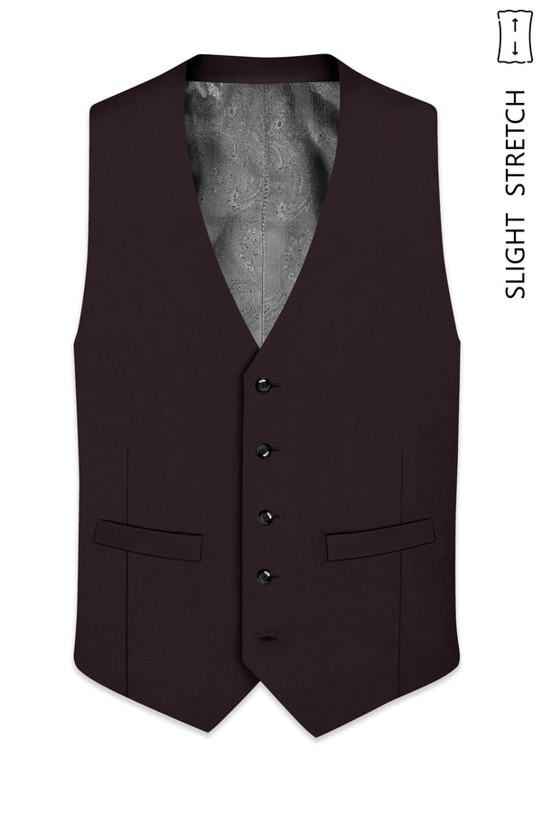 Bristol-Eclipse Brown Wool Rich Slight Stretch Waistcoat