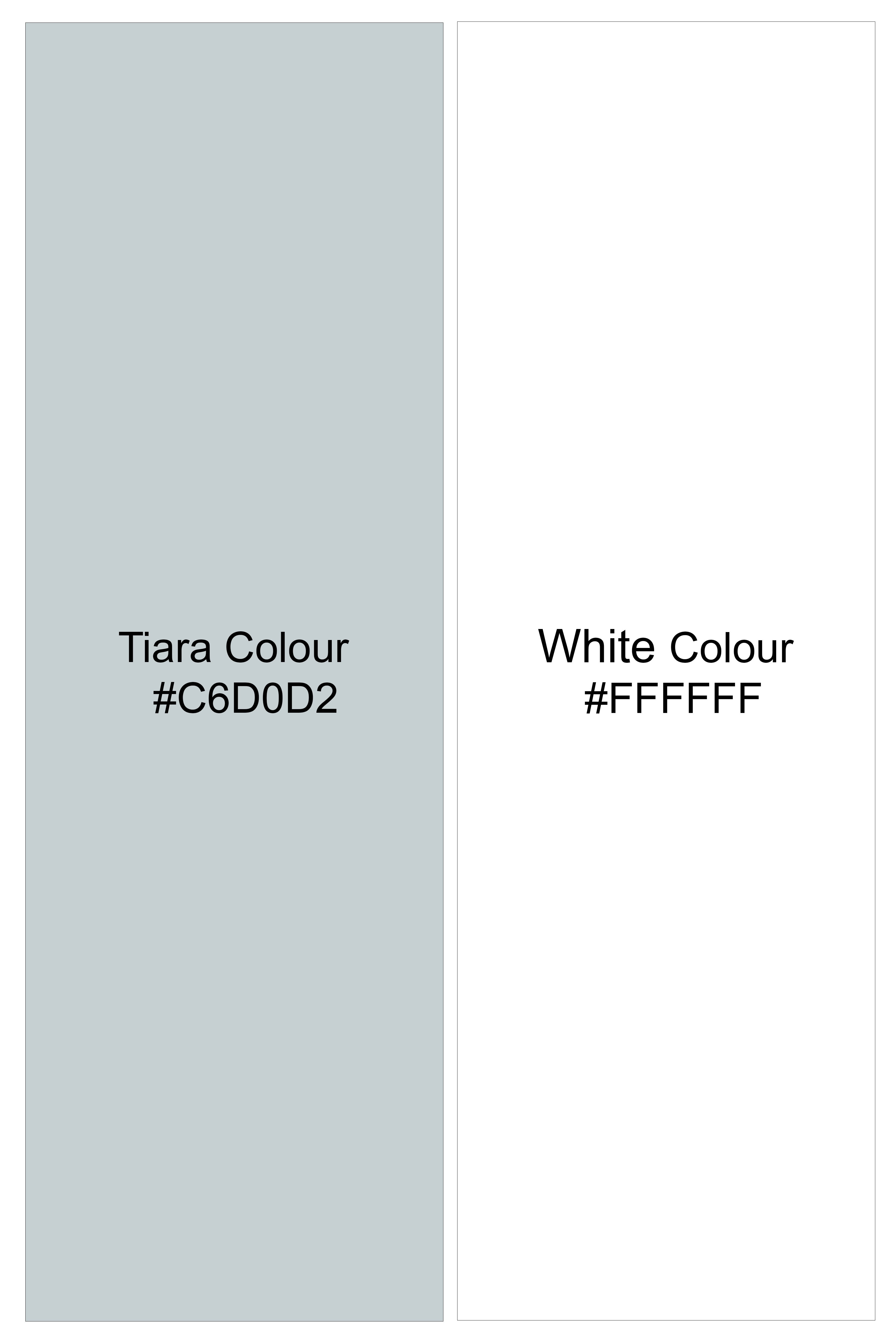 Slate-Tiara Gray And Bright White Chalk Striped Wool Rich Slight Stretch Waistcoat