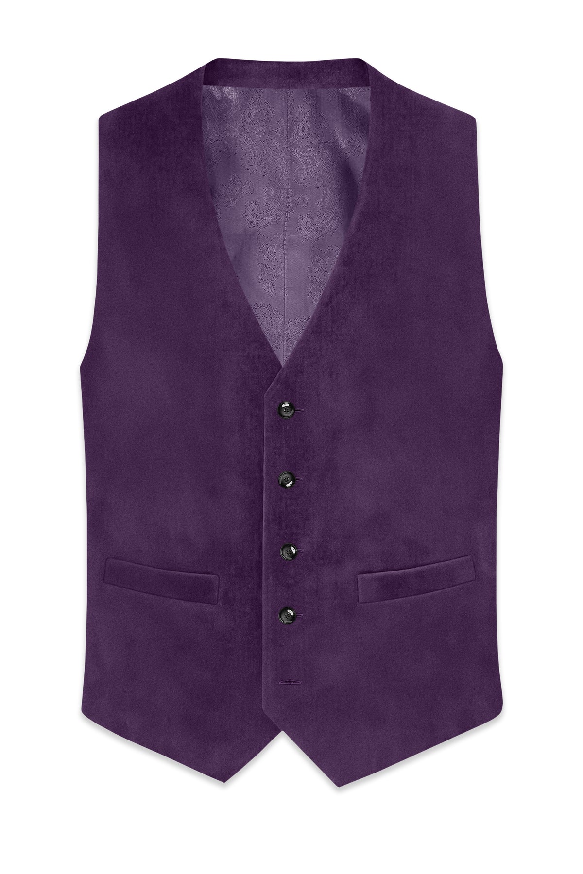 Regal-Royal Purple Velvet Waistcoat