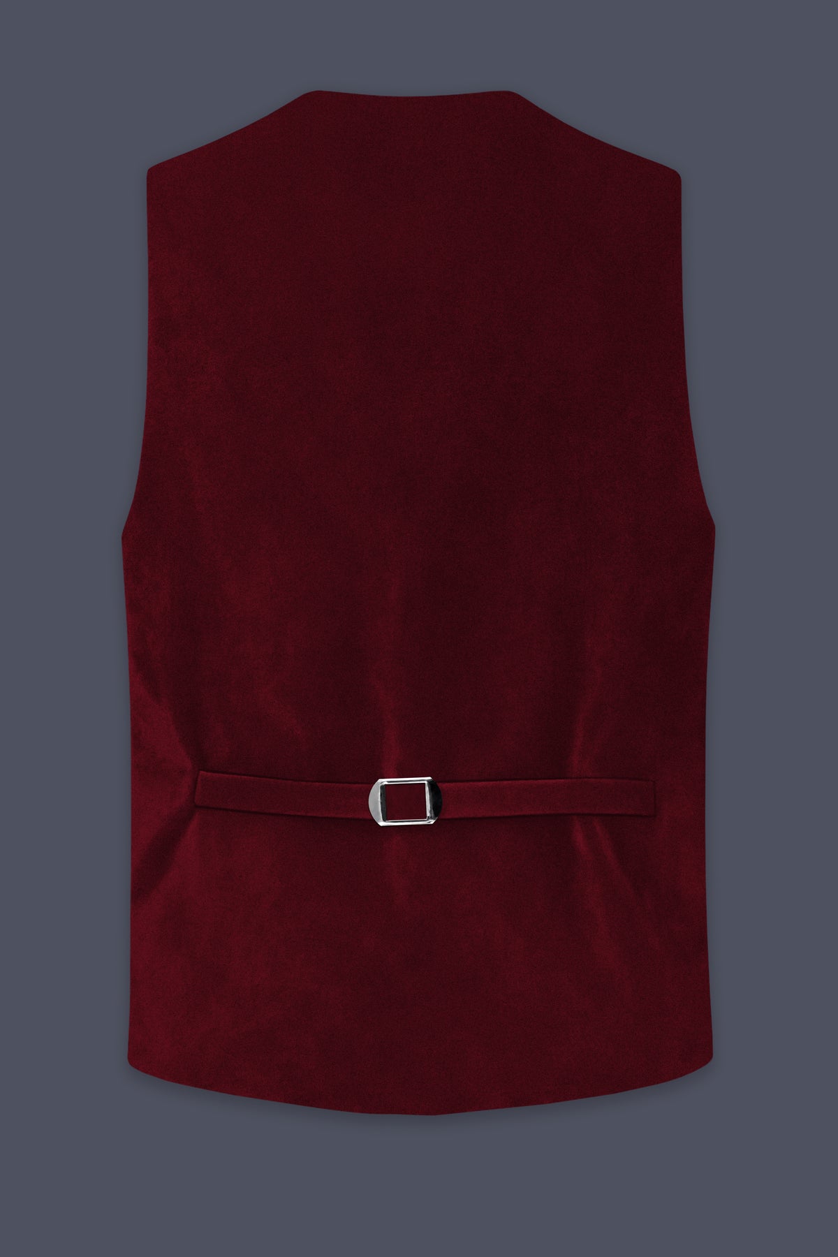 Aurelio-Aubergine Red Velvet Waistcoat