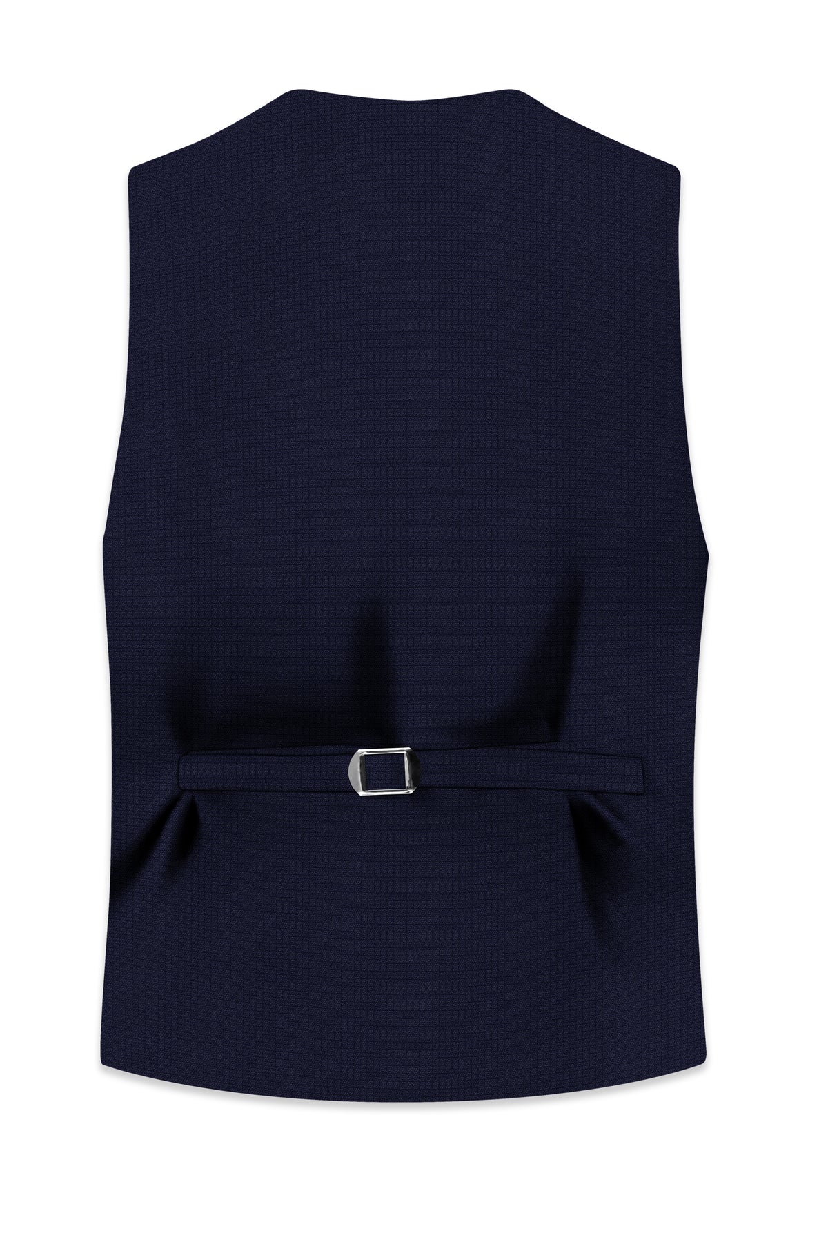 Nocturne-Mirage Navy Diamond Textured Wool Rich Slight Stretch Waistcoat
