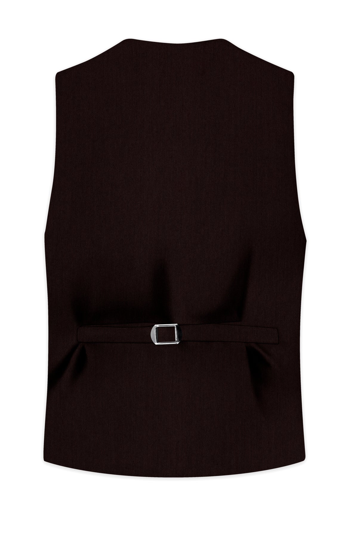 Terrano-Creole Brown Diamond Textured Wool Rich Slight Stretch Waistcoat