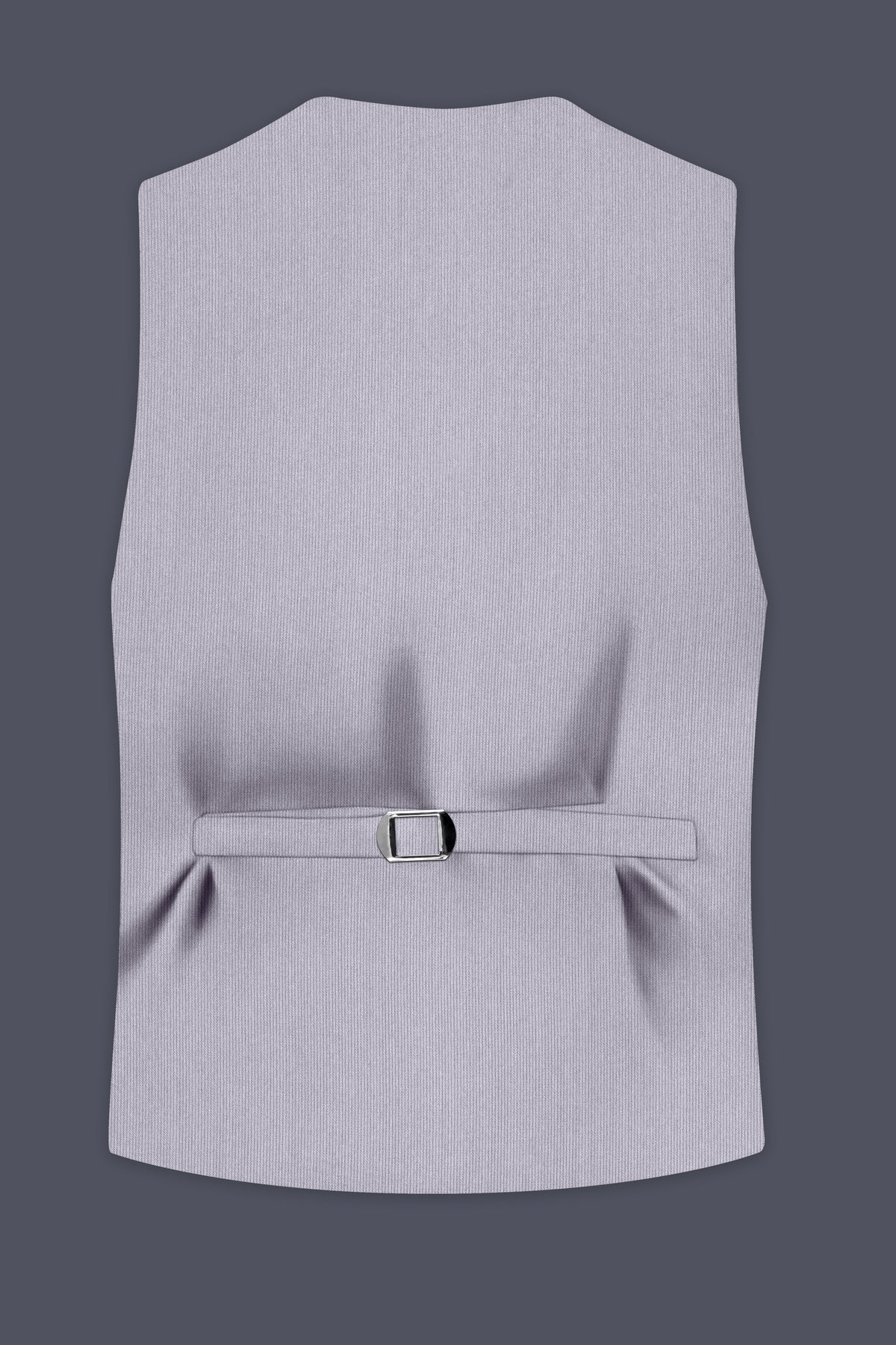 Virelli-Suva Gray Diamond Textured Wool Rich Slight Stretch Waistcoat