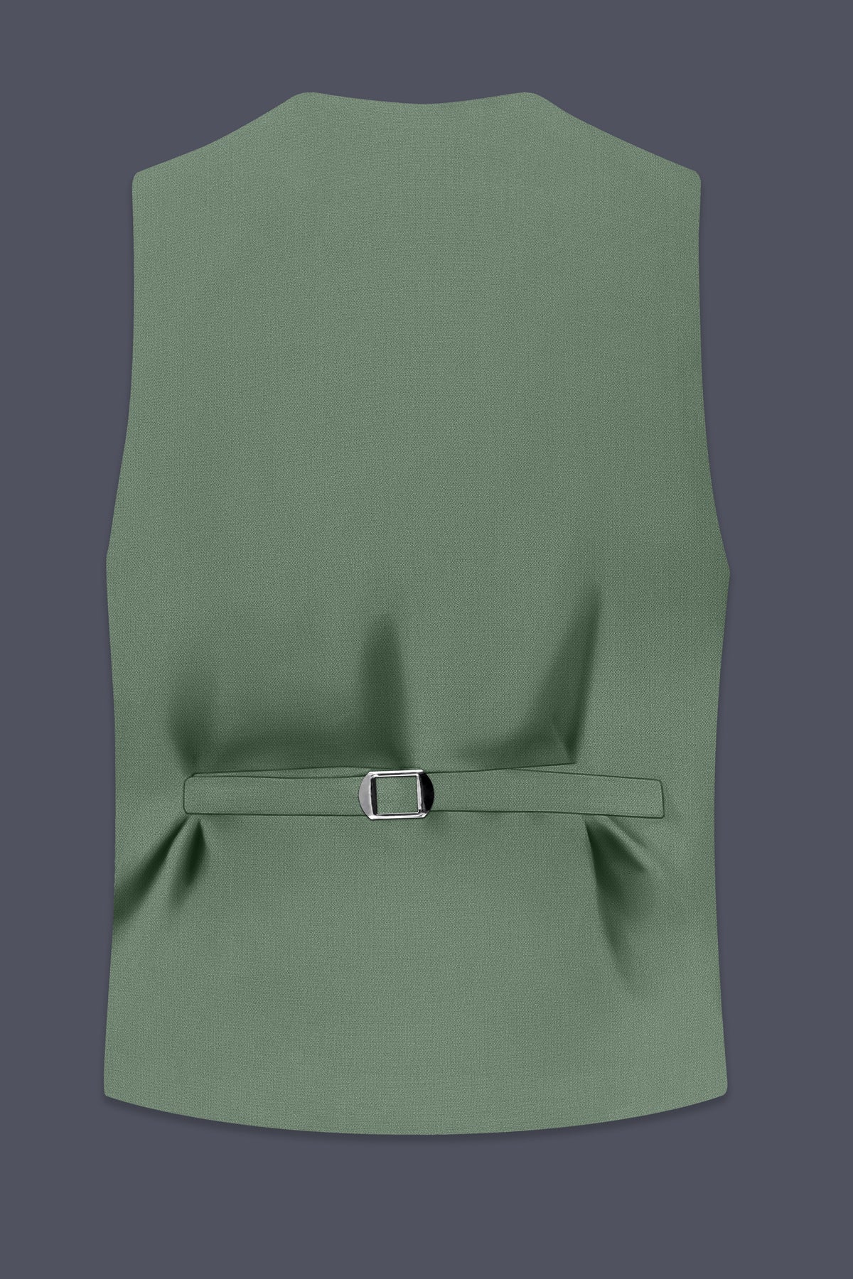 Avon-Glade Green Diamond Textured Wool Rich Slight Stretch Waistcoat