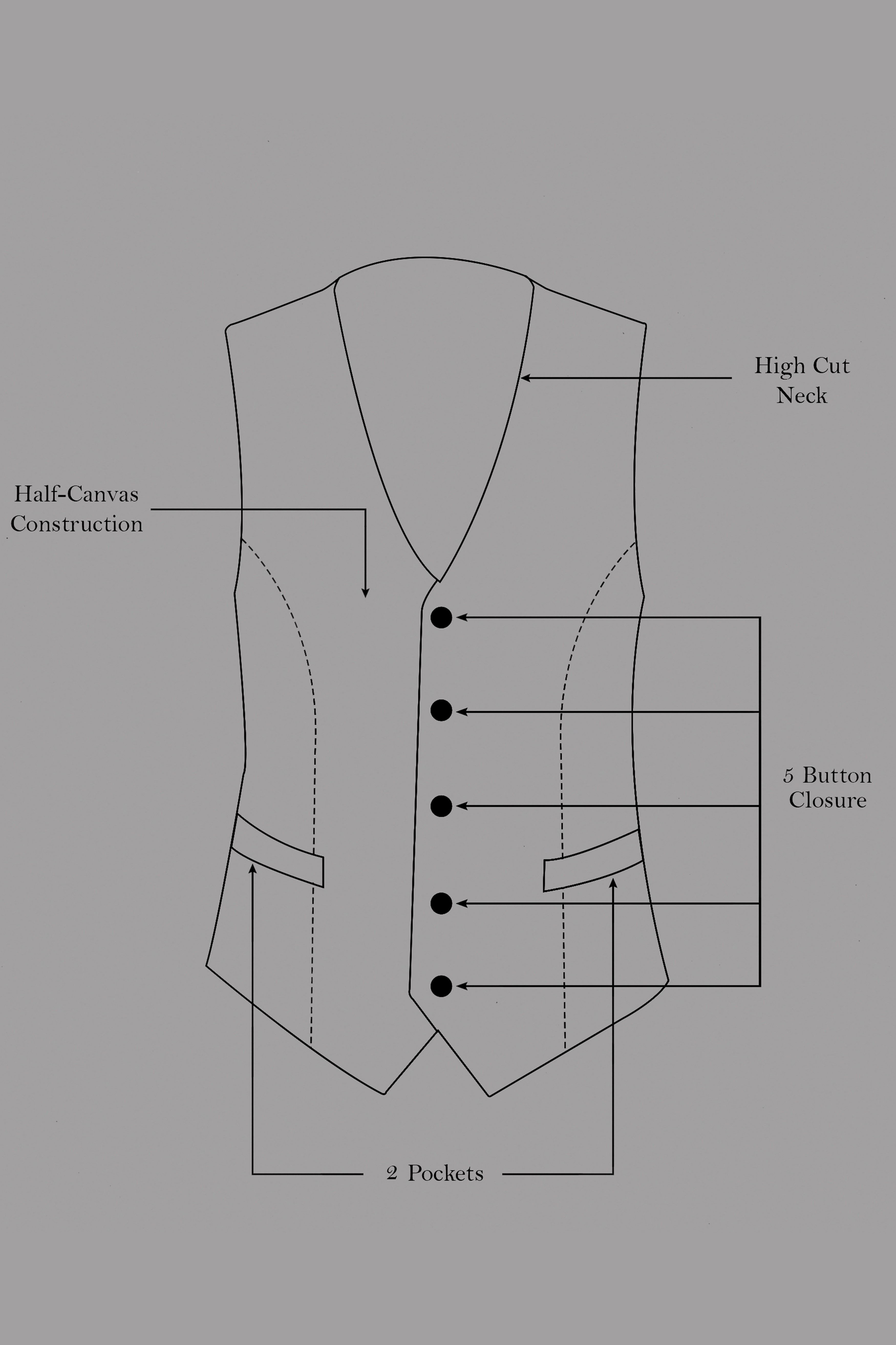 Martini Gray Stretchable Premium Cotton Traveler Suit