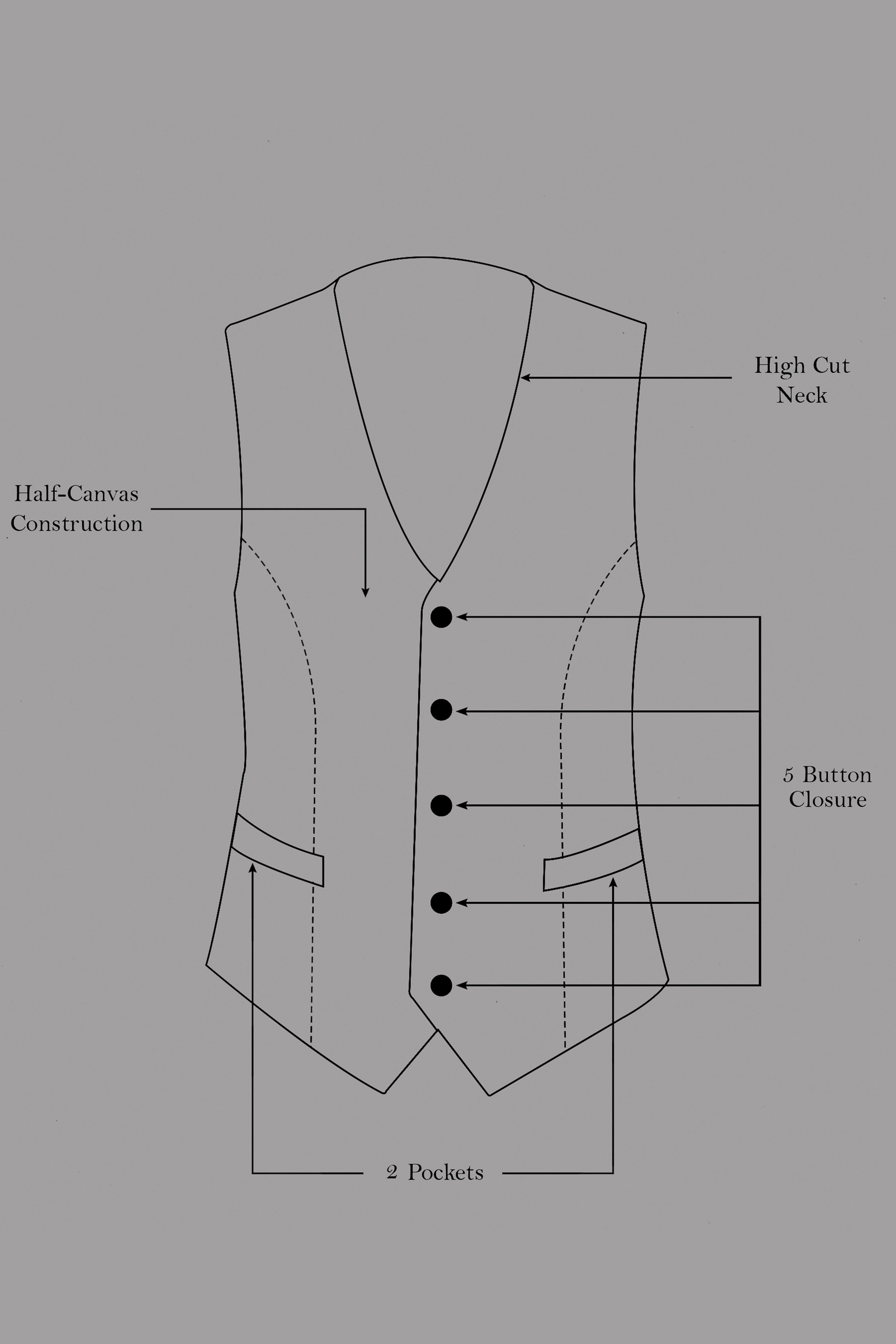 Off White Solid Wool Rich Single Breasted Suit