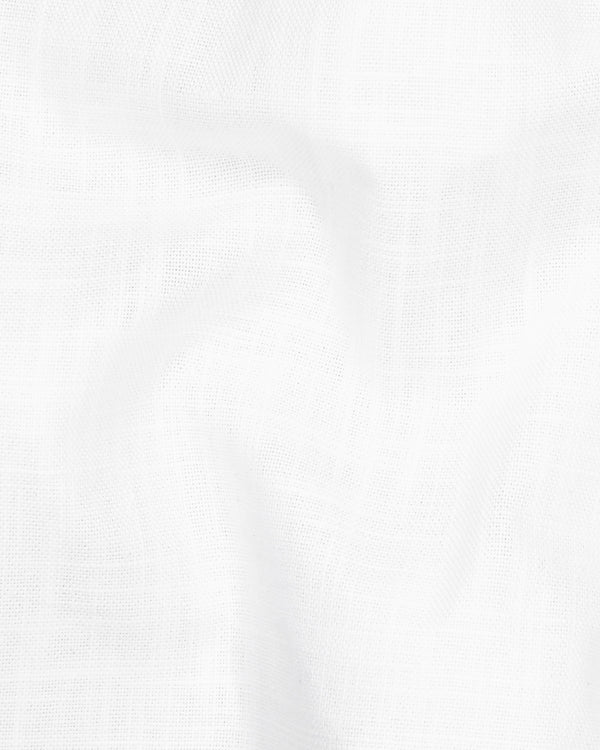 Bright White Premium Linen Women's Blazer