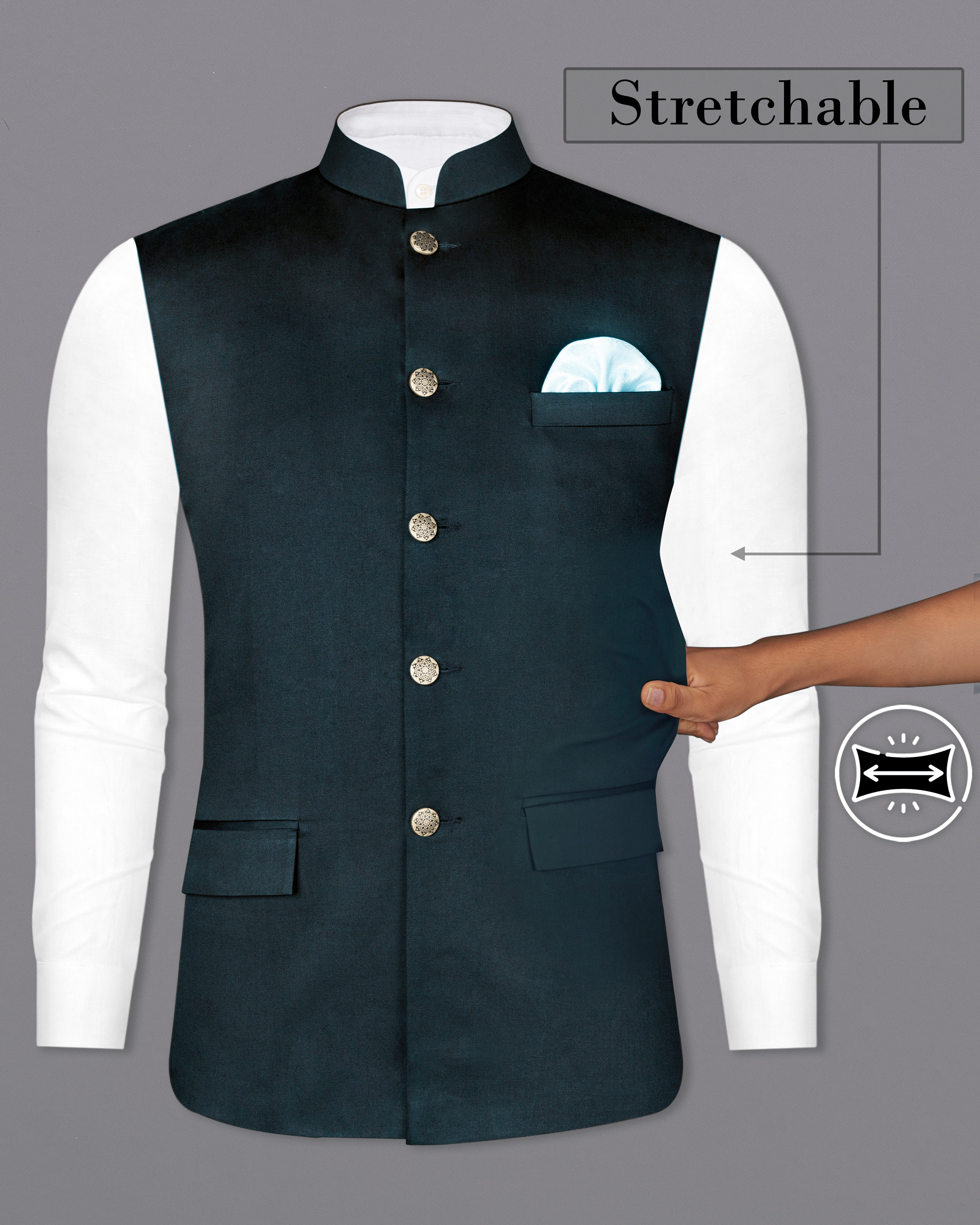 Solid Cotton Mens Nehru Jacket at best price in Kota | ID: 27406976255