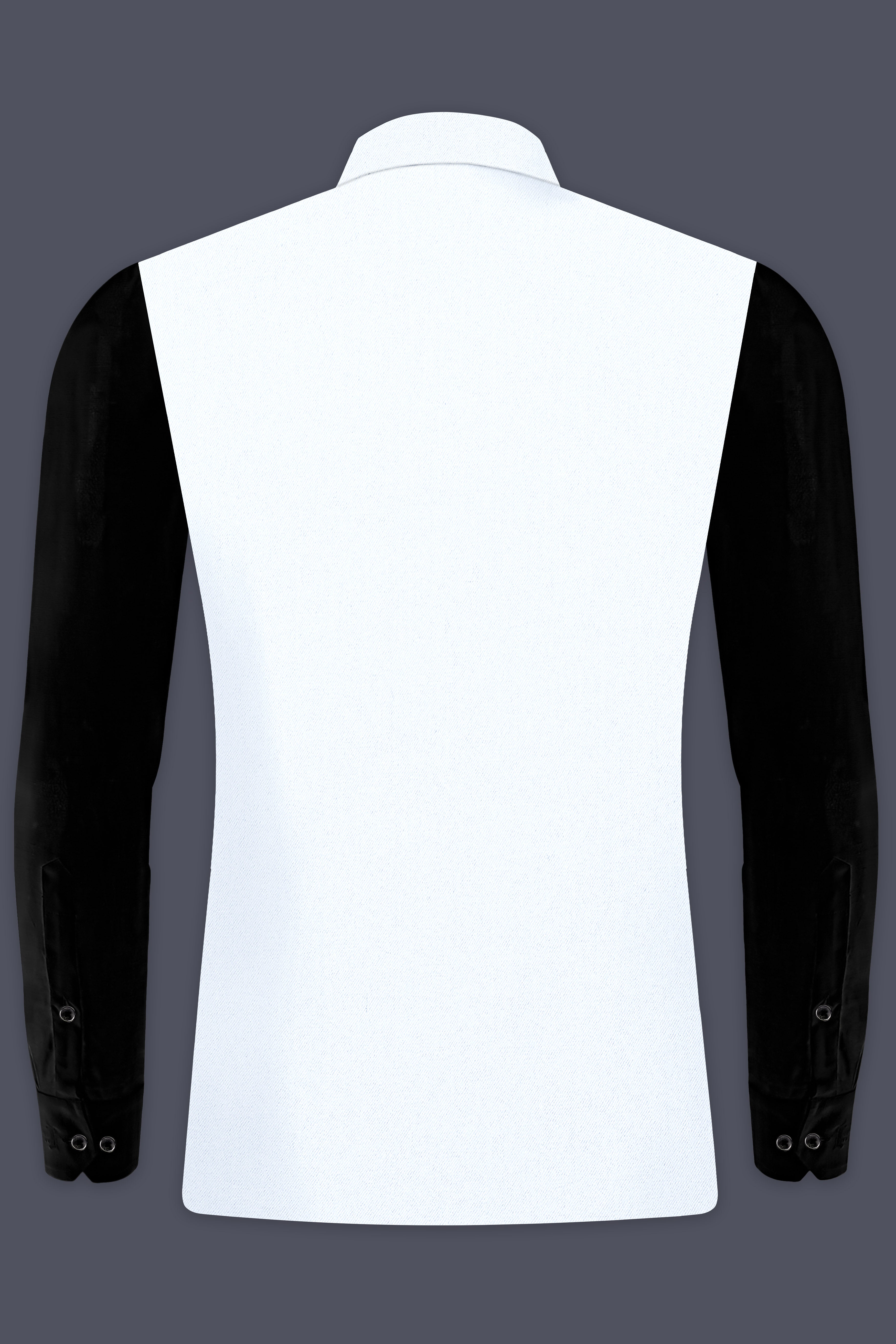 Bright White Stretchable Wool Rich Nehru Jacket