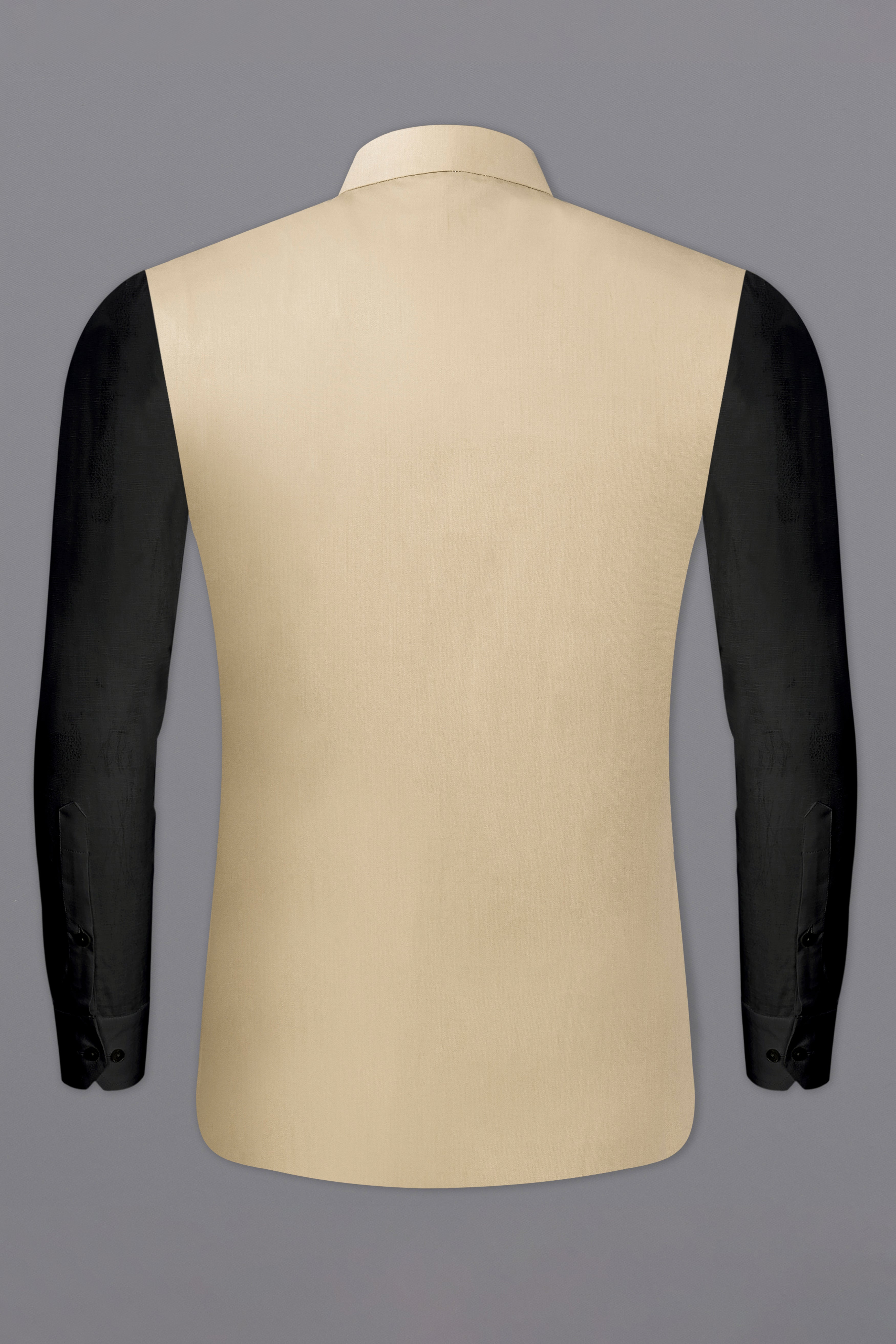 Hazelnut Cream Subtle Sheen Wool rich Nehru Jacket
