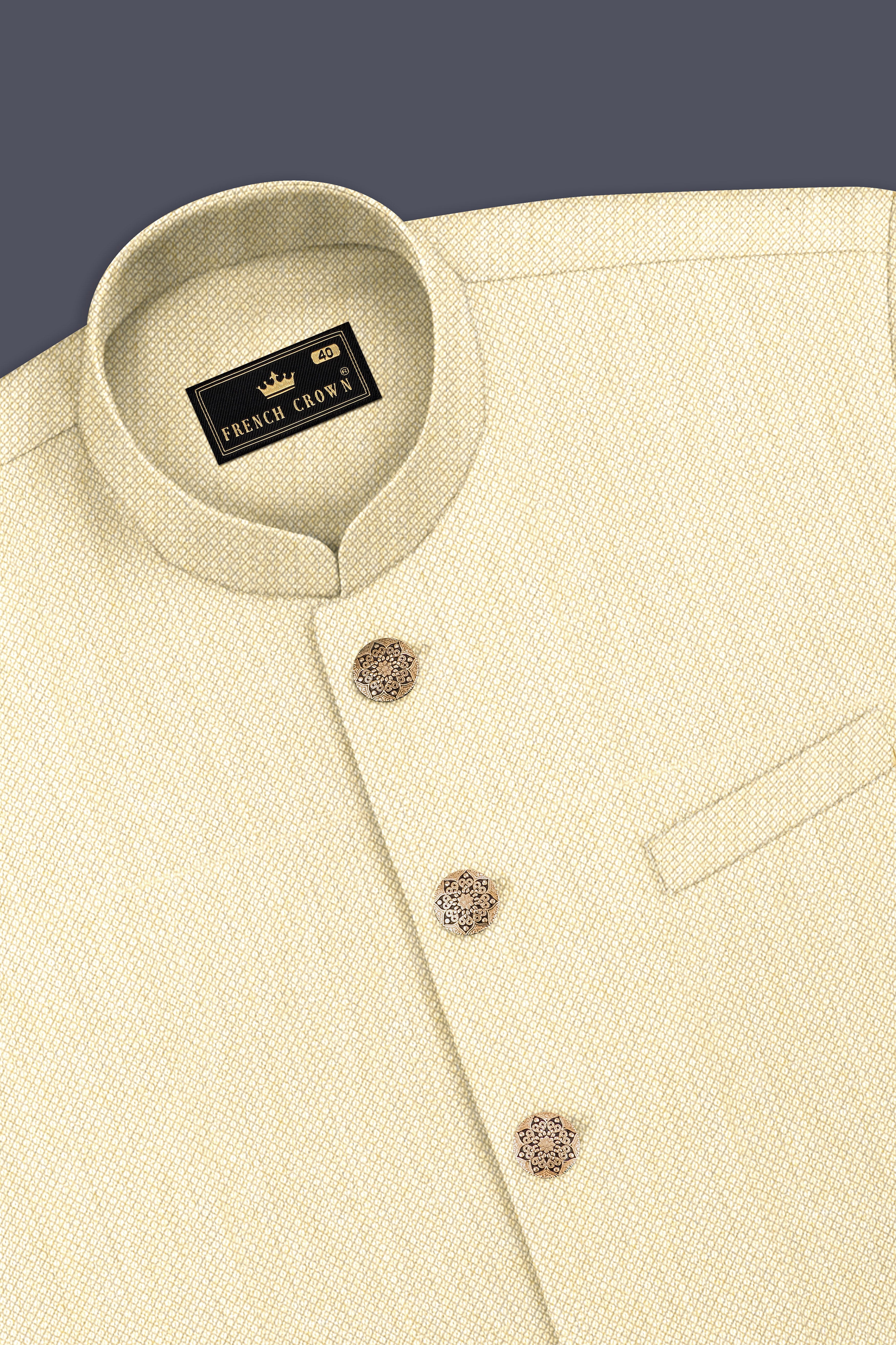 Sisal Beinge Textured Nehru Jacket
