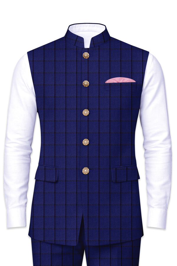 Dark Blue Nehru Jacket