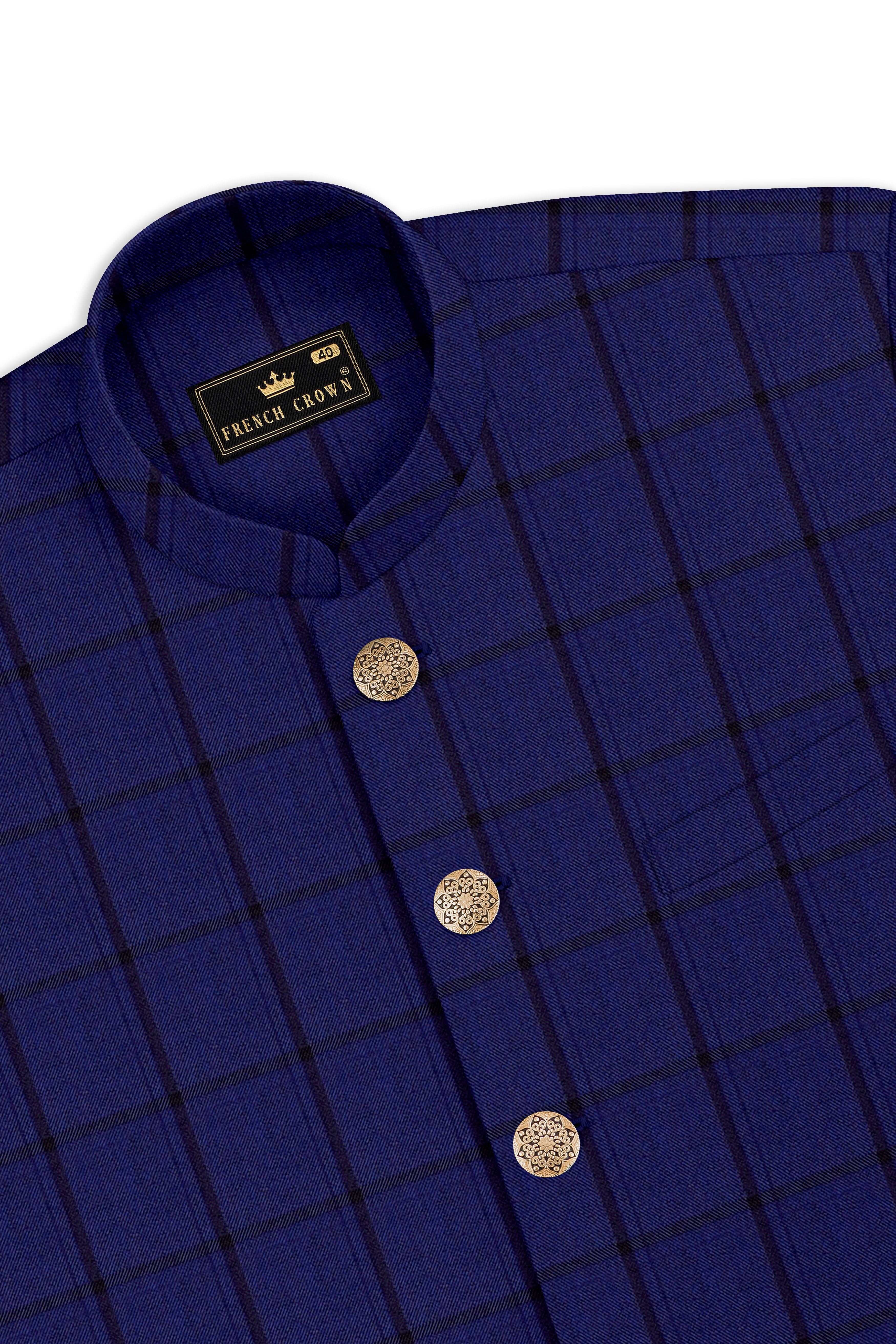 Dark Blue Nehru Jacket