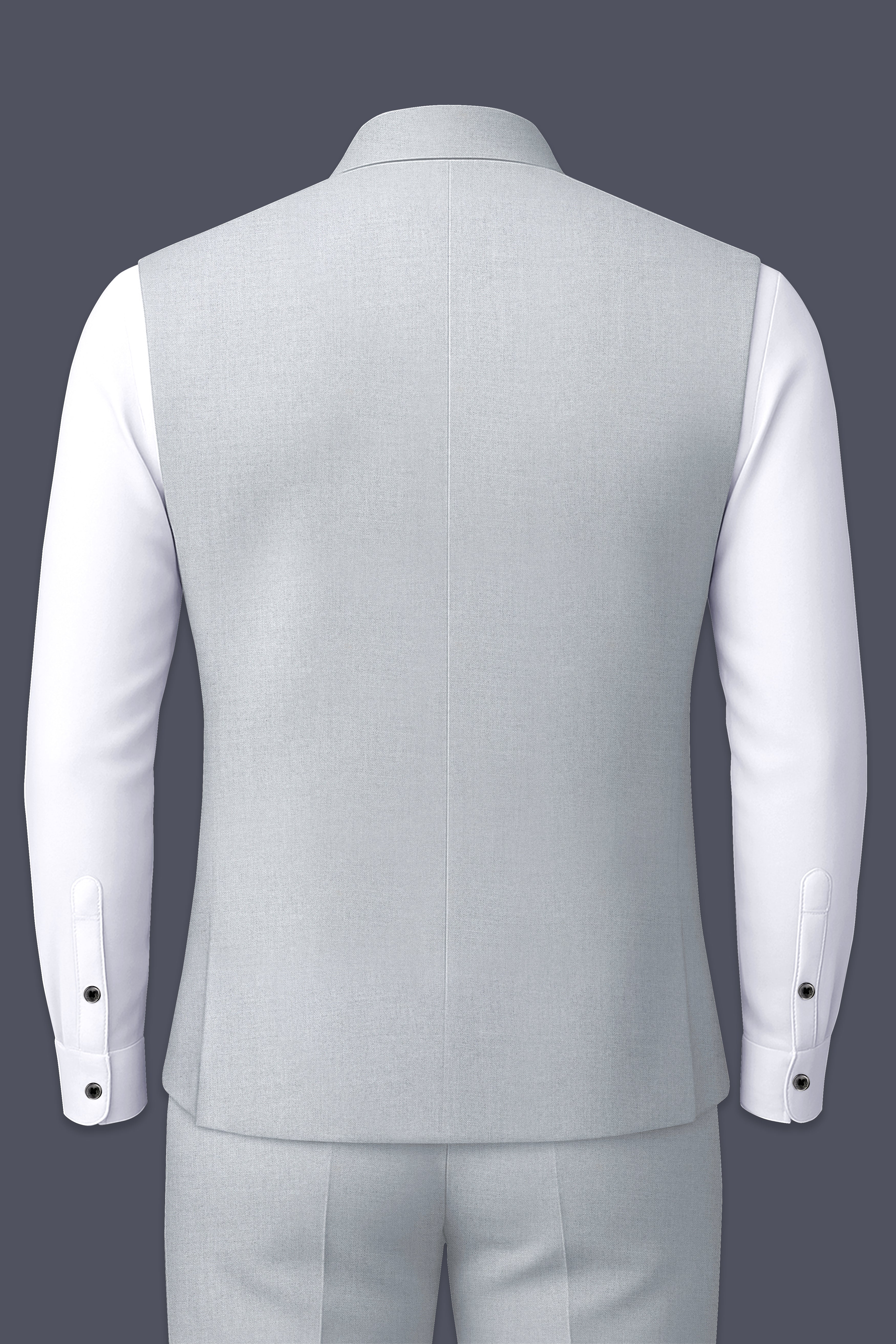 Spun Pearl Gray Textured Bandhgala Nehru Jacket