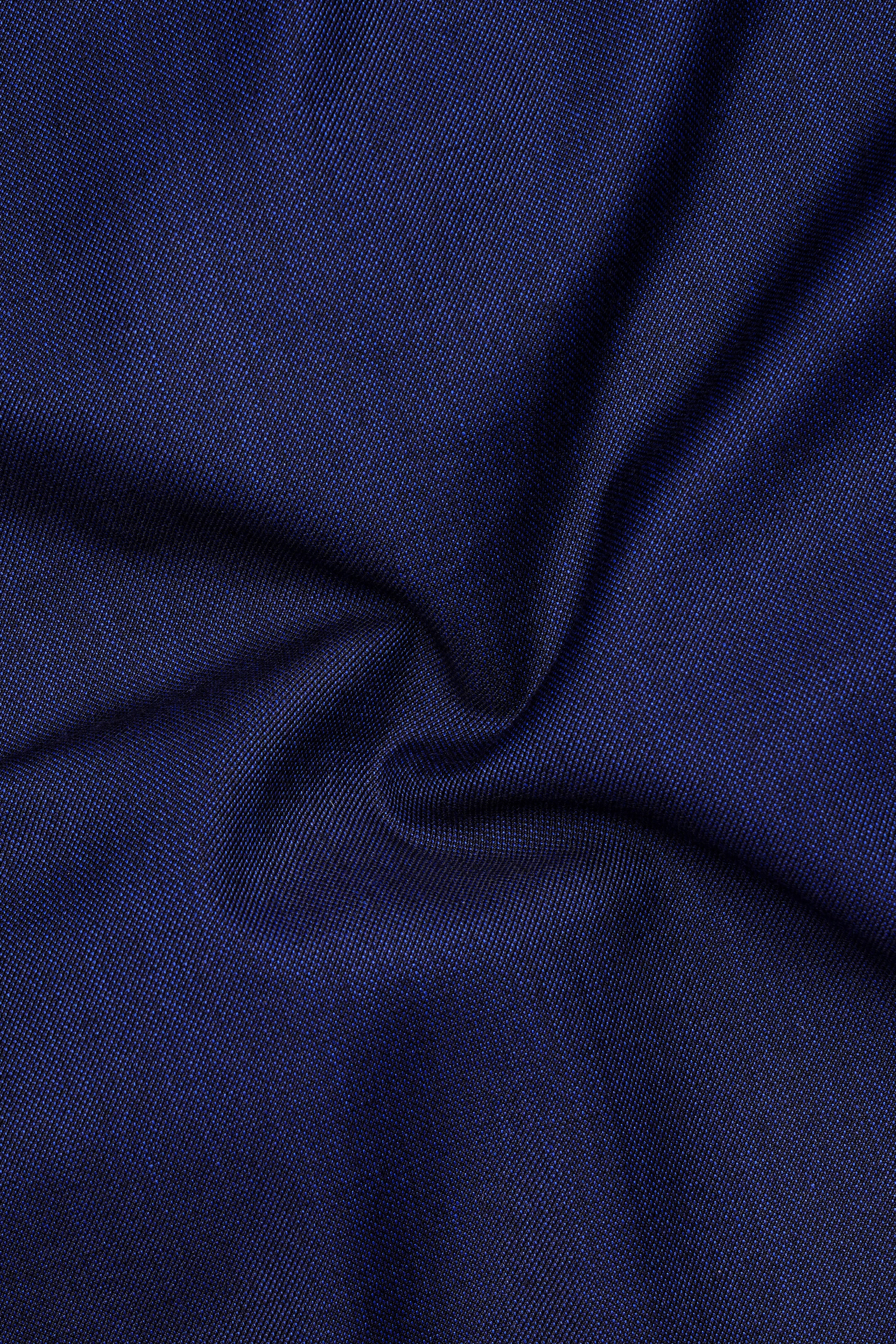 Gunmetal Navy Blue Nehru Jacket