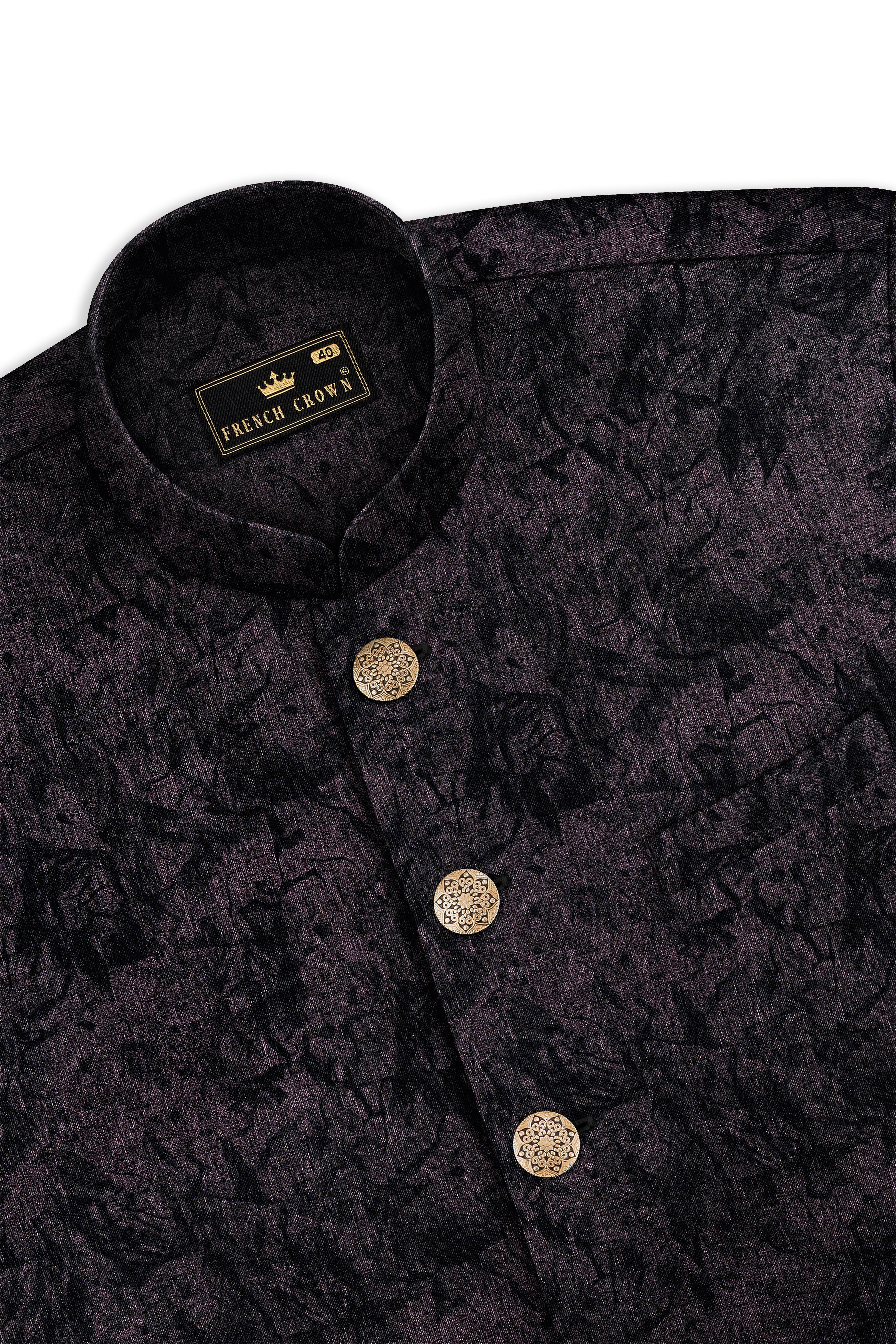 Zeus Pink printed  Nehru Jacket