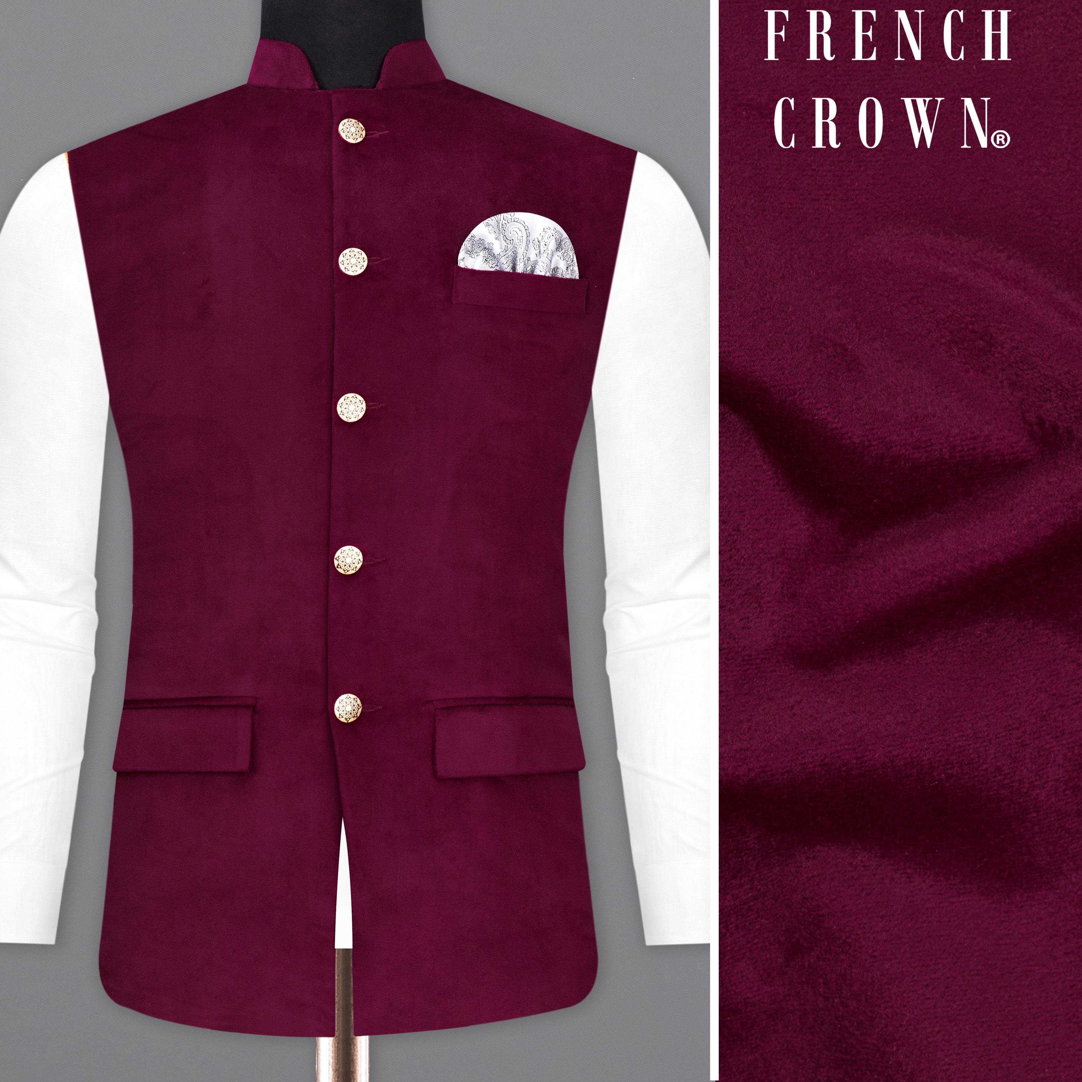 Buy Aany's Culture Maroon Floral Pattern Polyester Wedding Nehru Jacket  (Koti) M Online at Best Prices in India - JioMart.