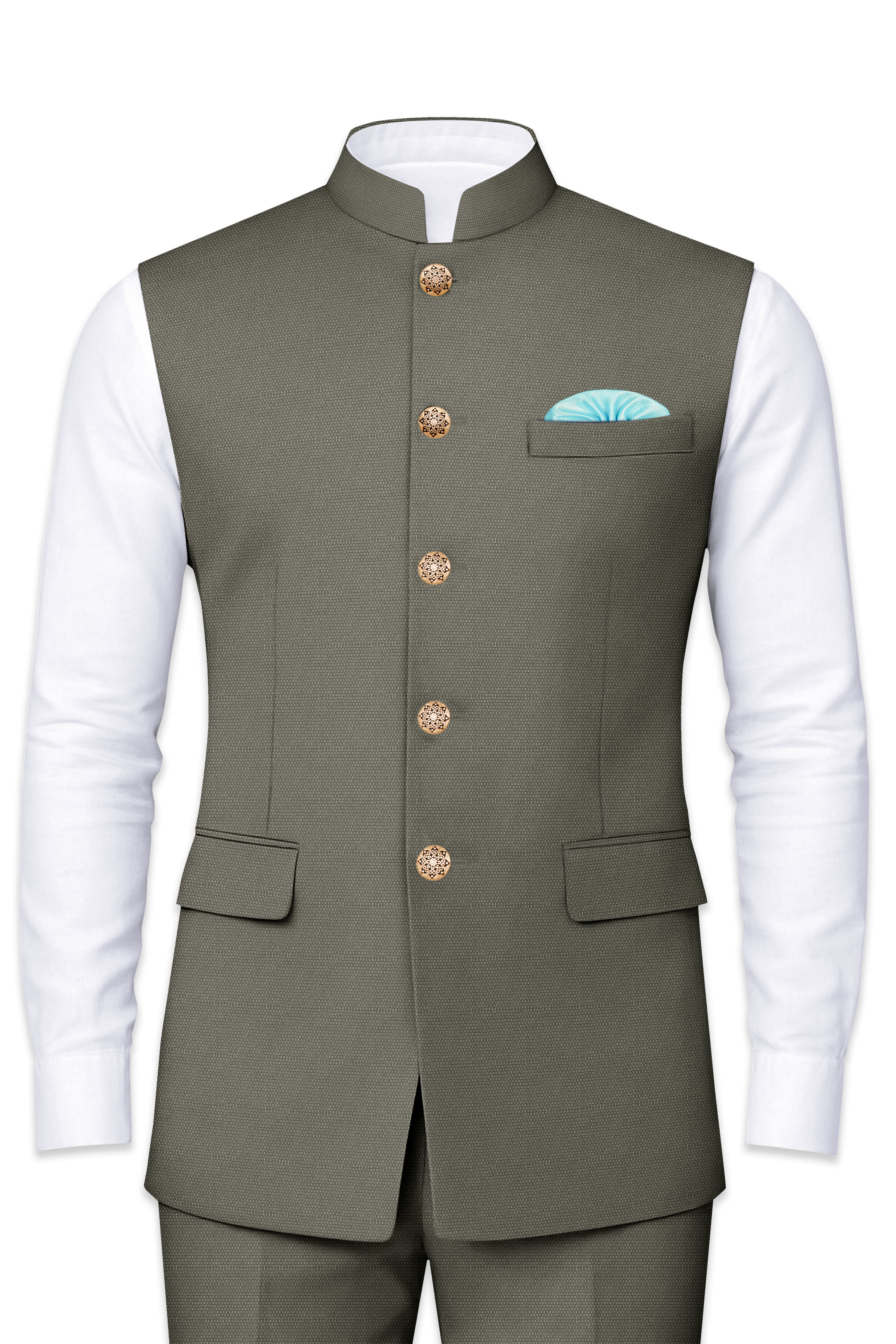 Sandstonne Green Nehru Jacket