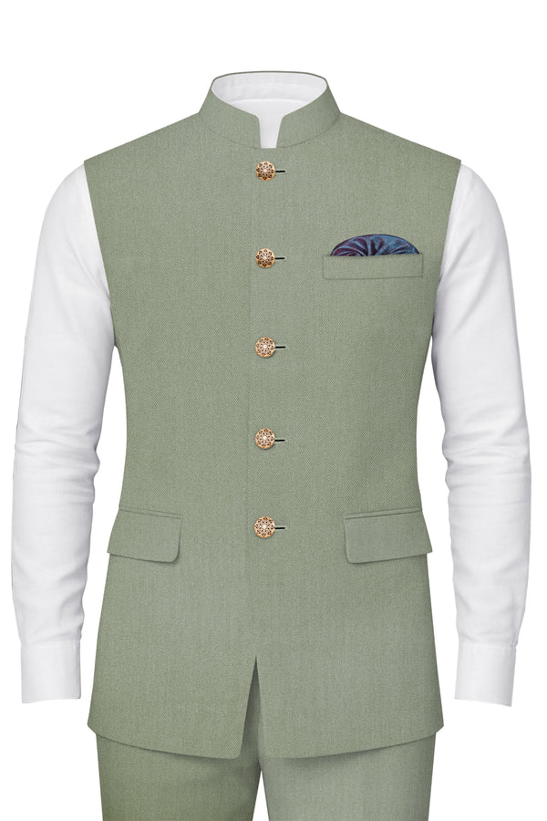 Sandstone Green Nehru Jacket
