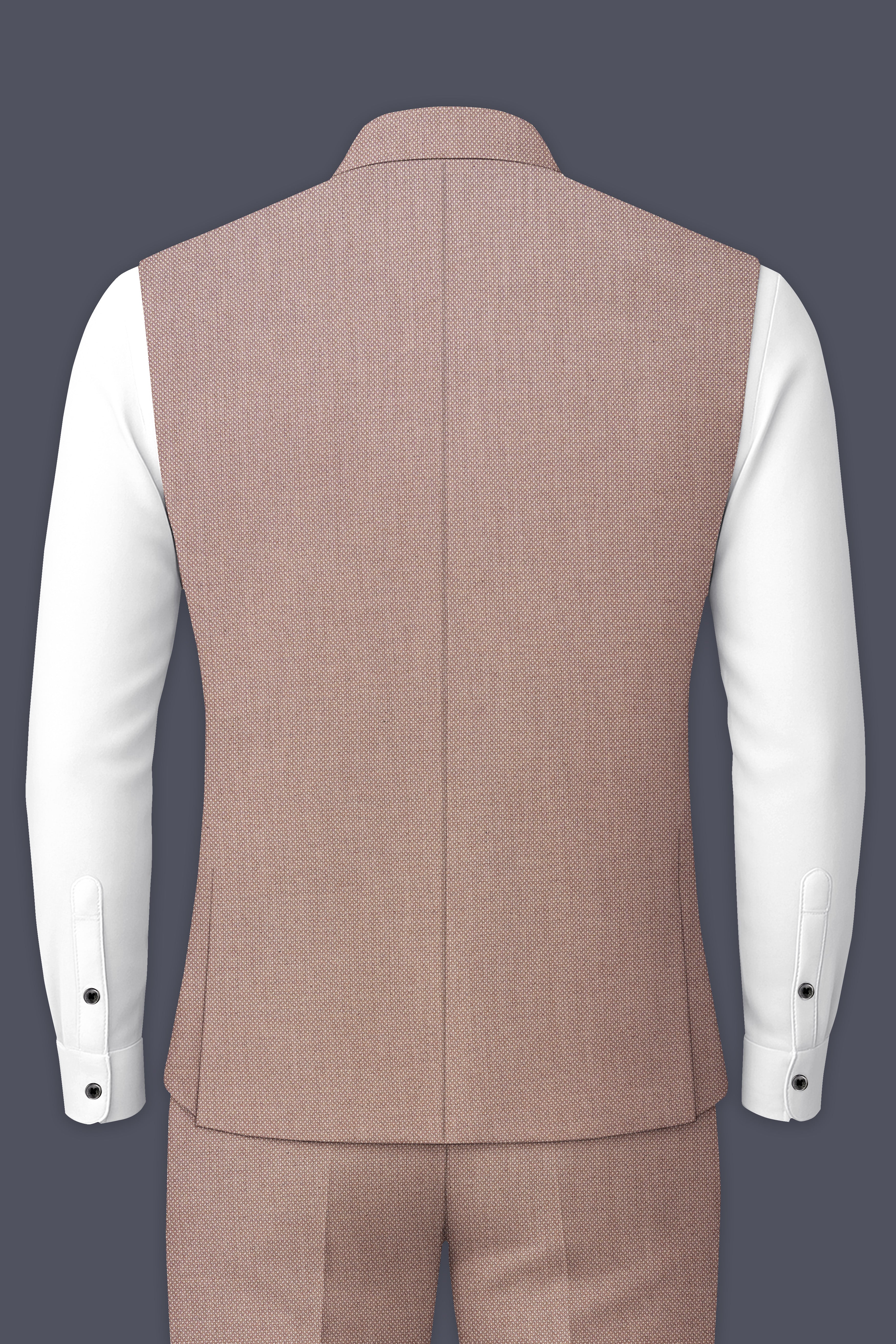 Pharlap Brown and Gainsboro Gray Designer Nehru Jacket