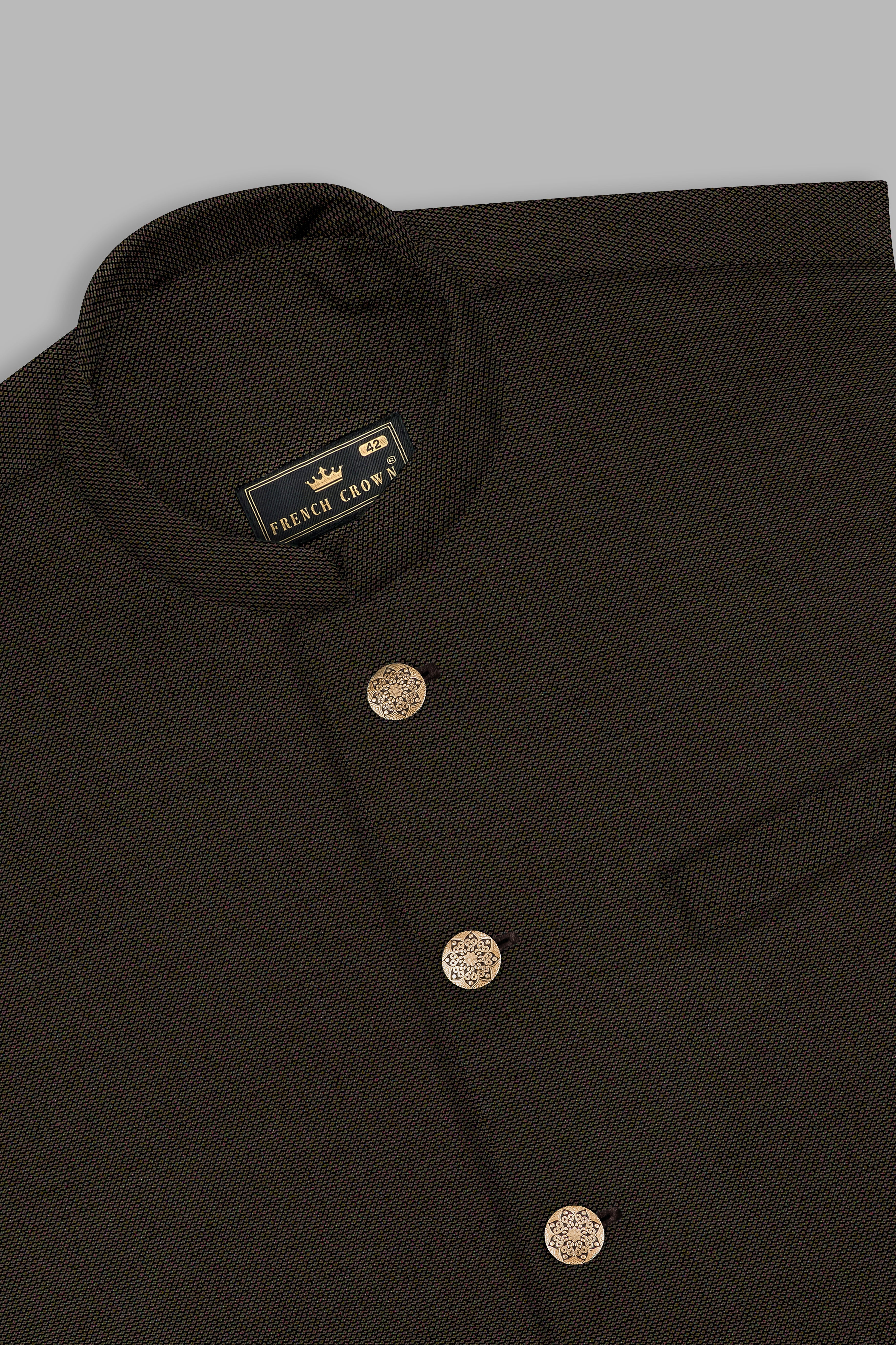 Zeus Brown Wool Rich Nehru Jacket