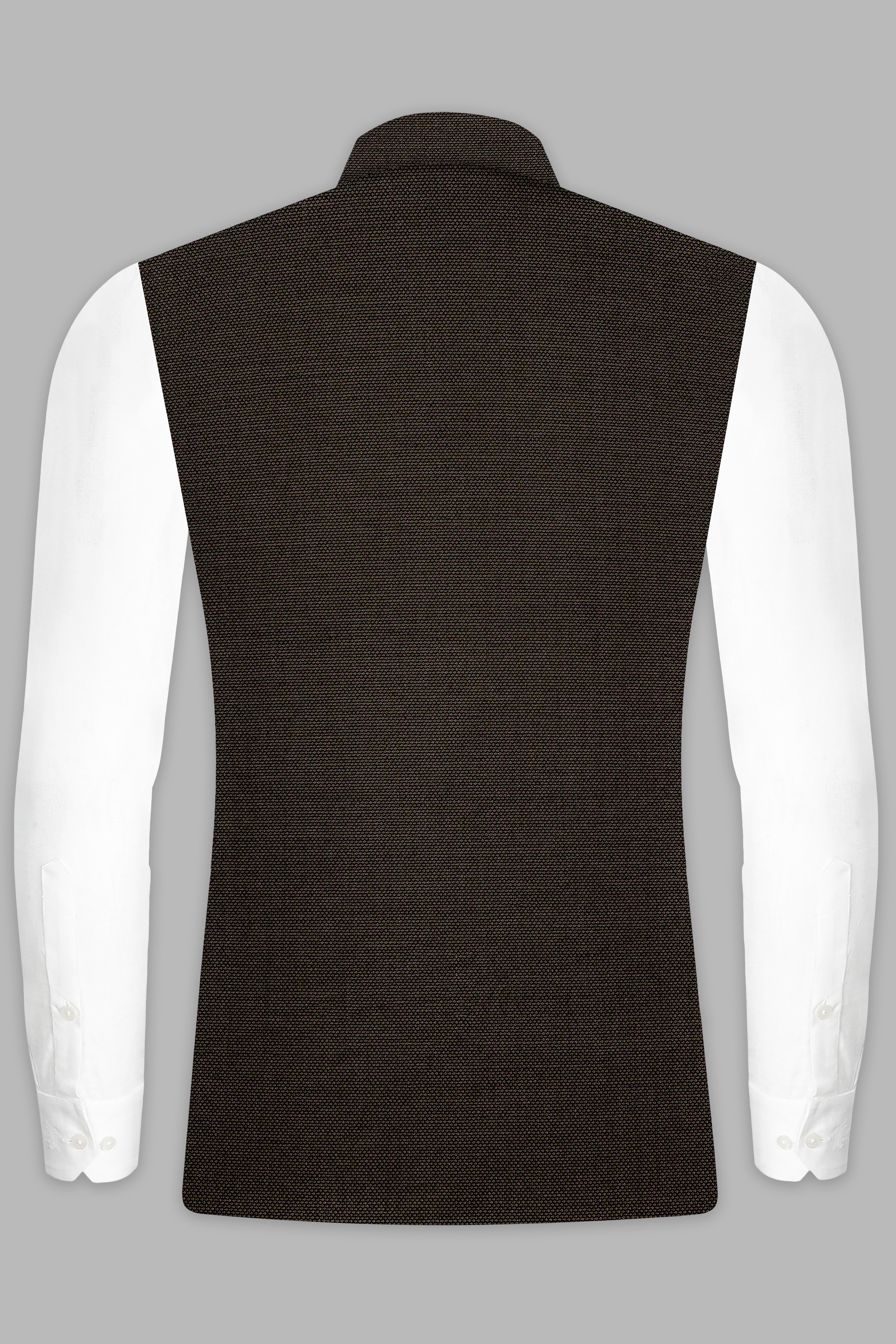 Zeus Brown Wool Rich Nehru Jacket