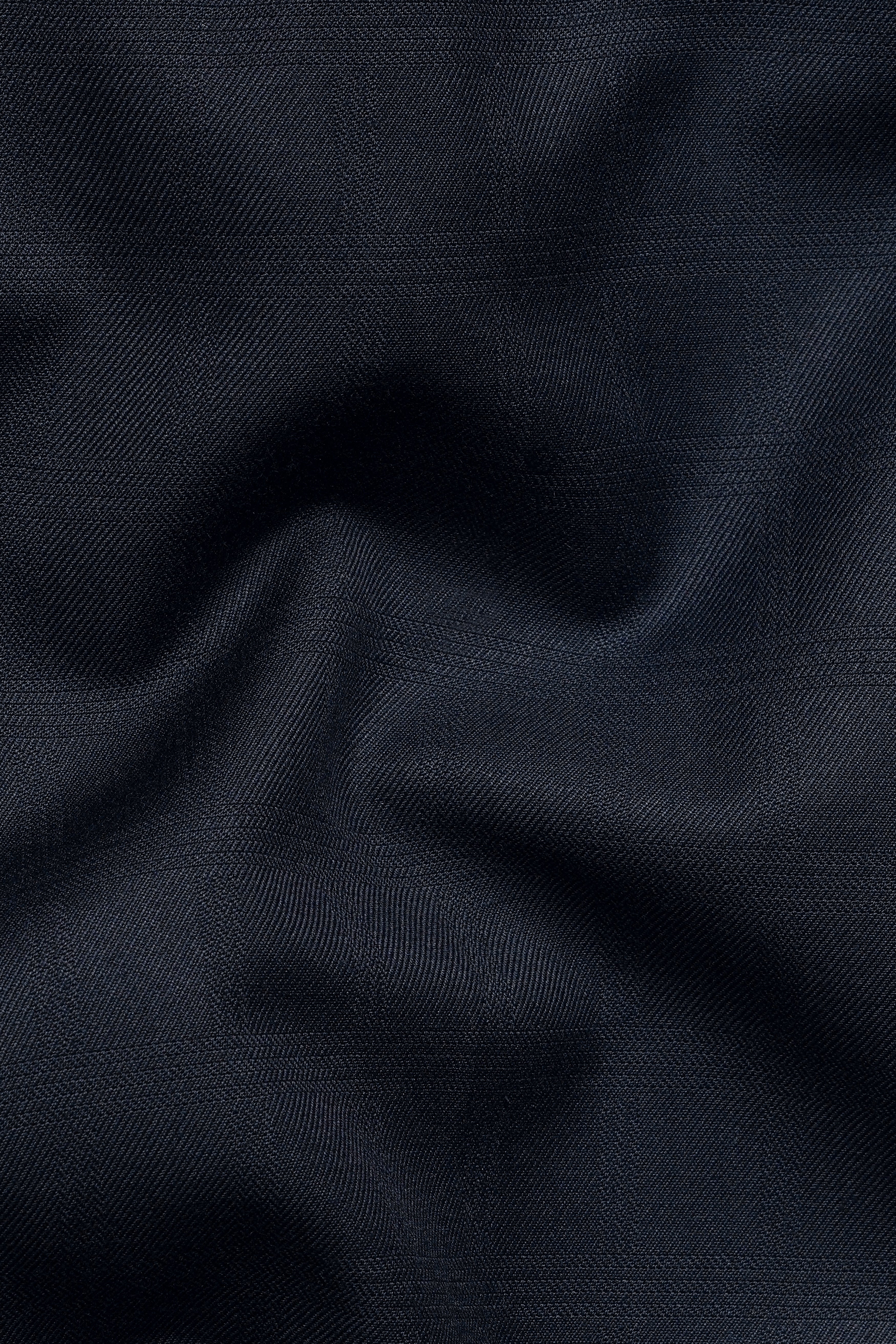 Baltic Blue Subtle Checkered Wool Rich Nehru Jacket