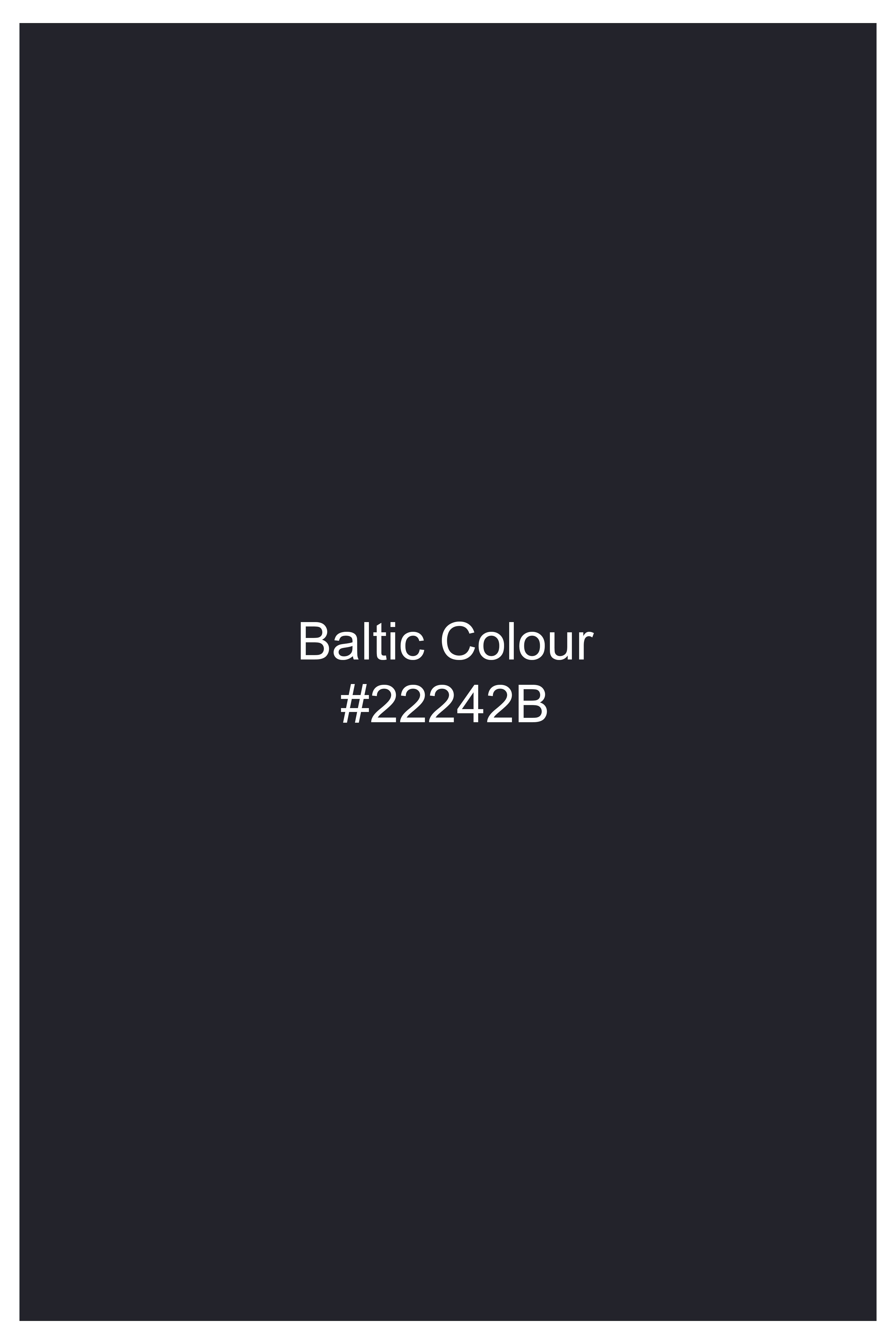 Baltic Blue Subtle Checkered Wool Rich Nehru Jacket