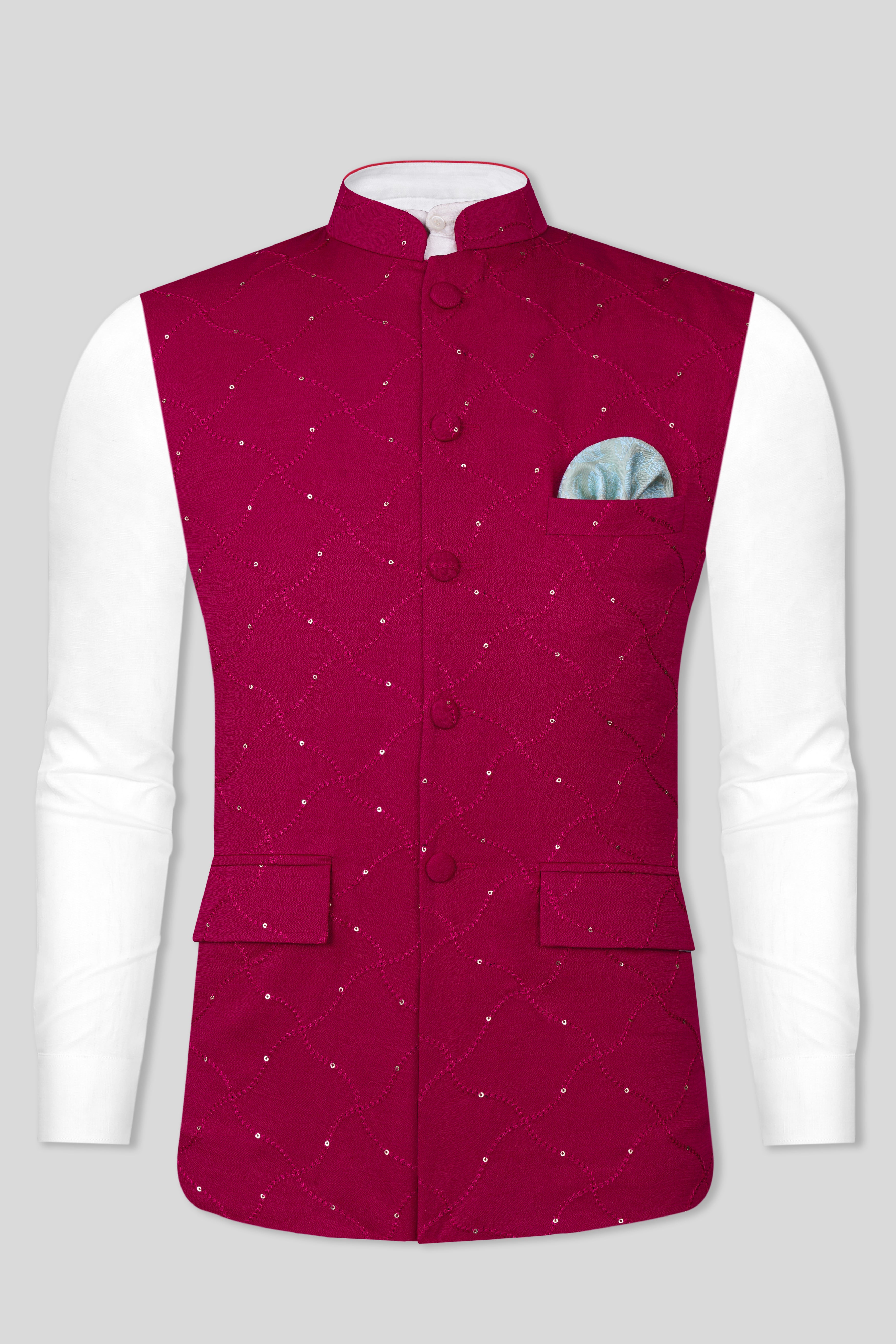 Buy Men's Silk Blend Black Kurta Pyjama & Pink Nehru jacket Combo - Sojanya  Online at Best Price | Trendia
