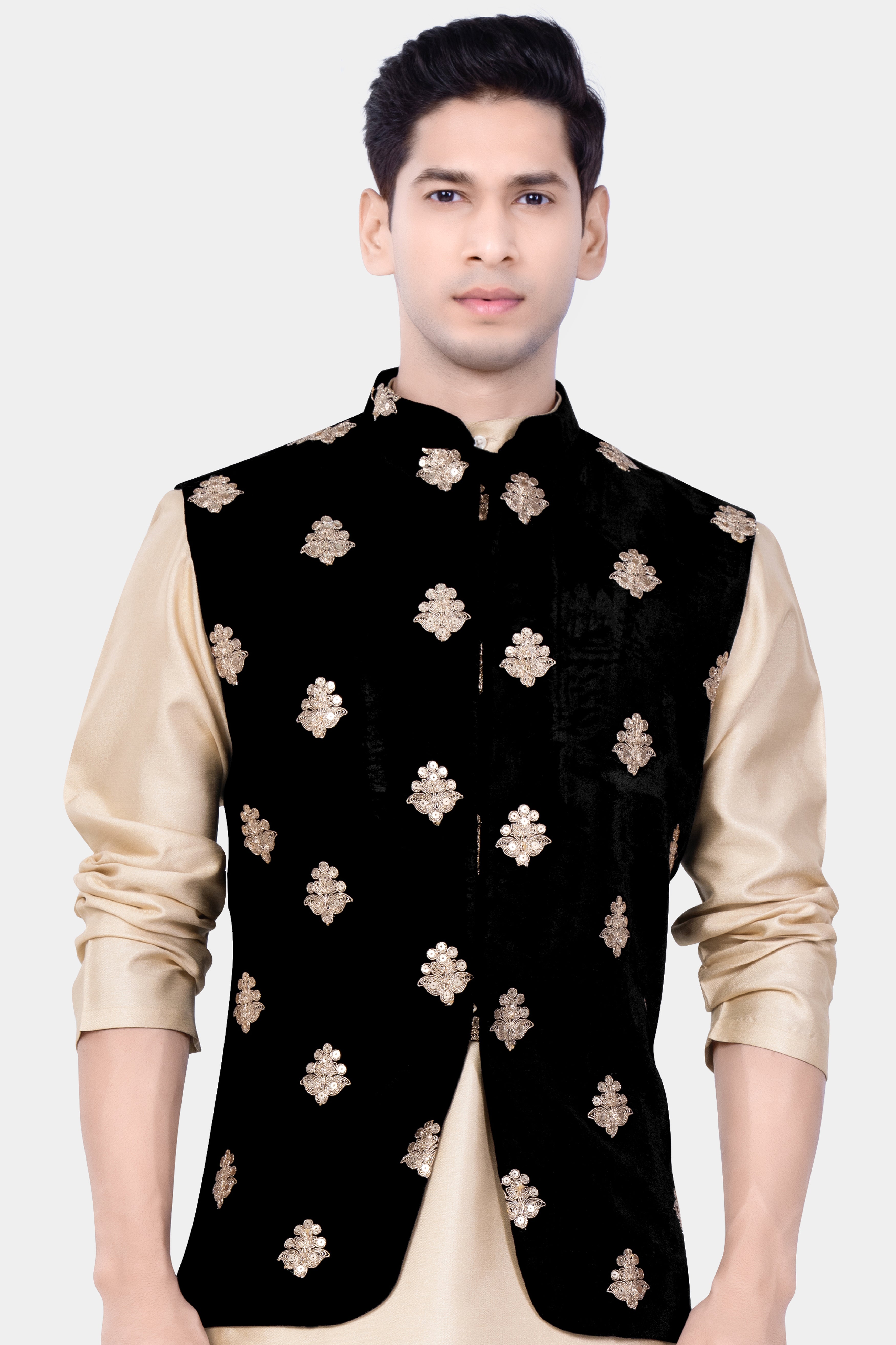 Get 20% Off on Stylish Black Cotton Nehru Jacket – Luxurion World