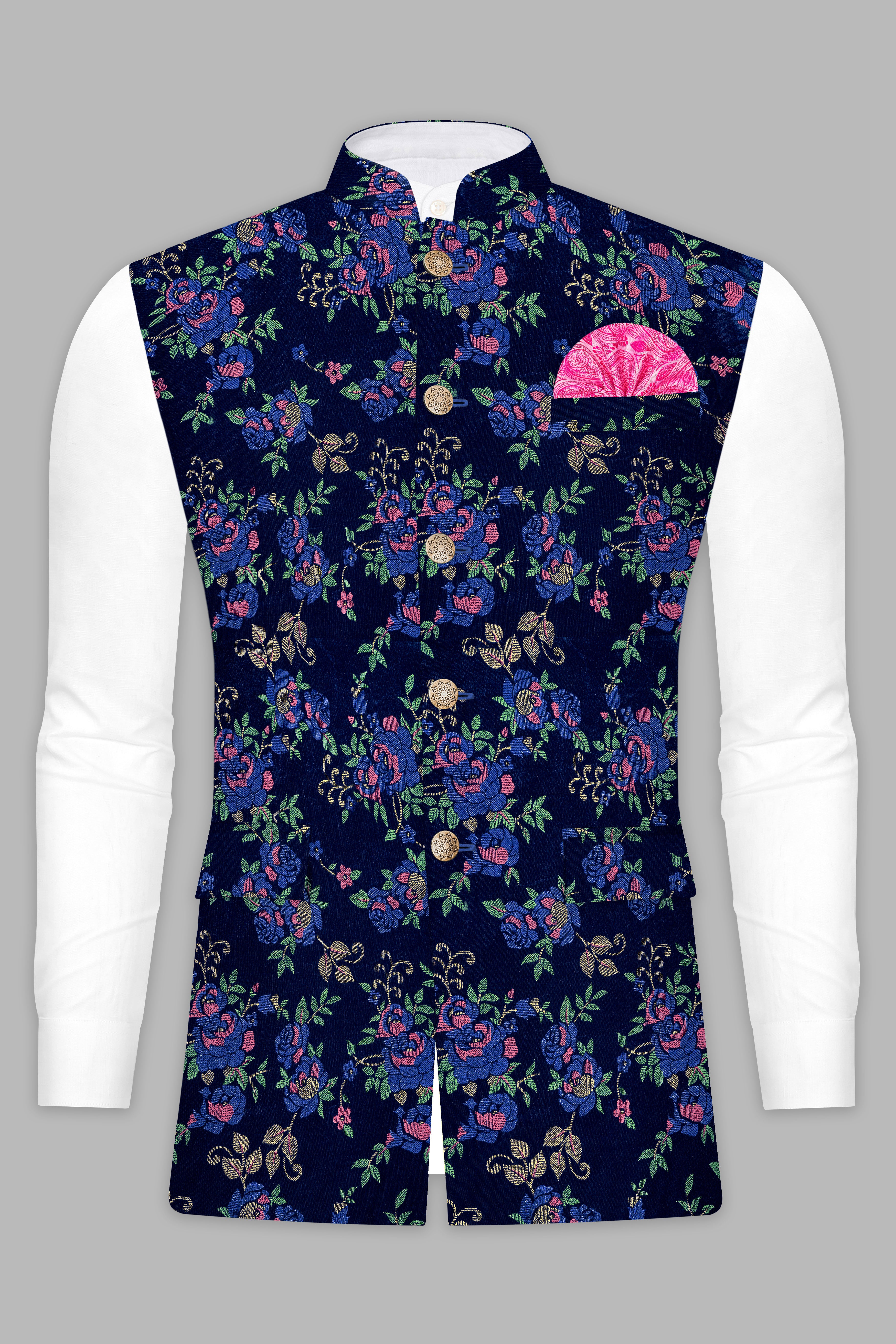 Men's Sleeveless Silk Nehru Jacket Traditional India Waistcoat – Maple  Clothing Inc.