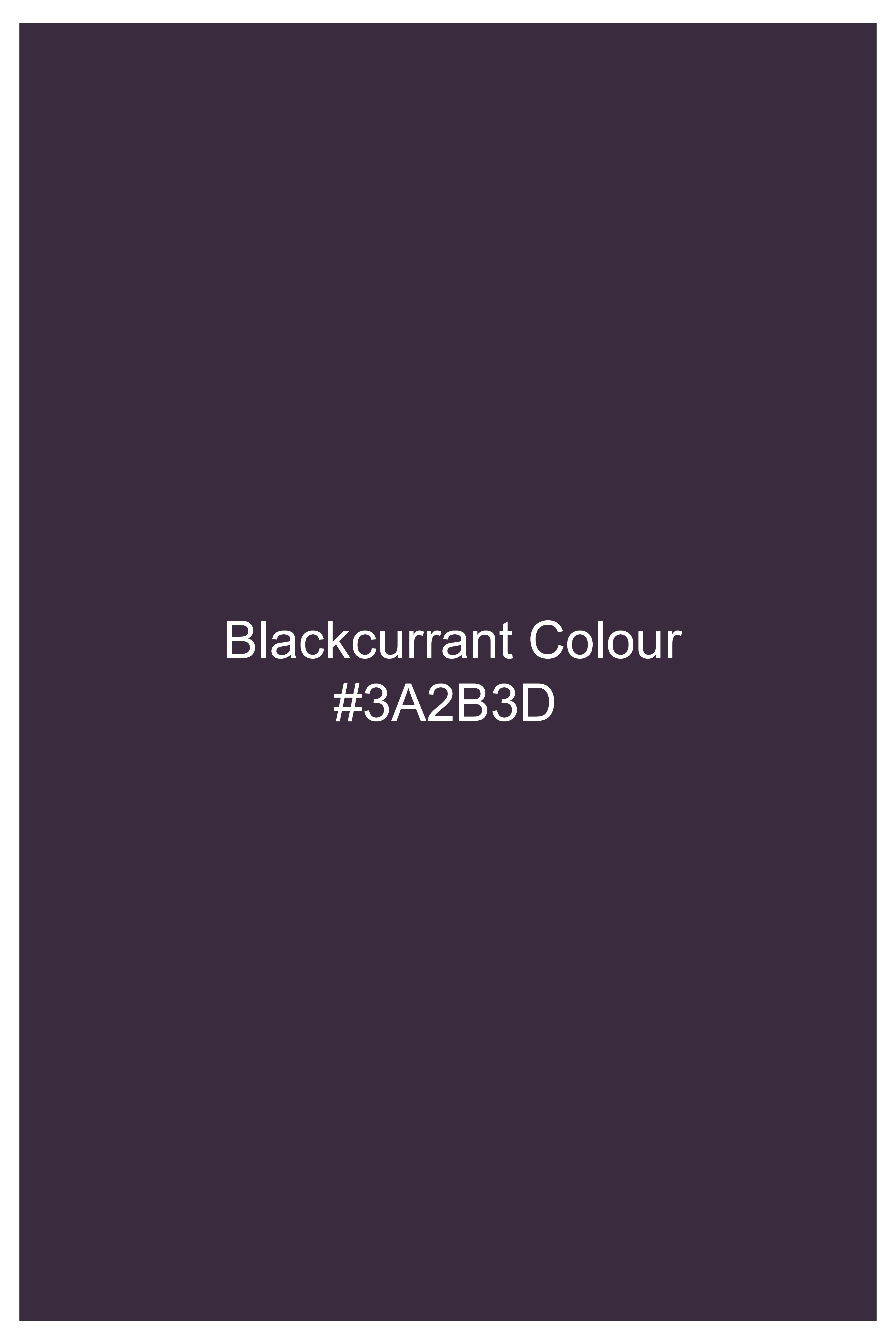 Blackcurrant Textured Wool Rich Nehru Jacket