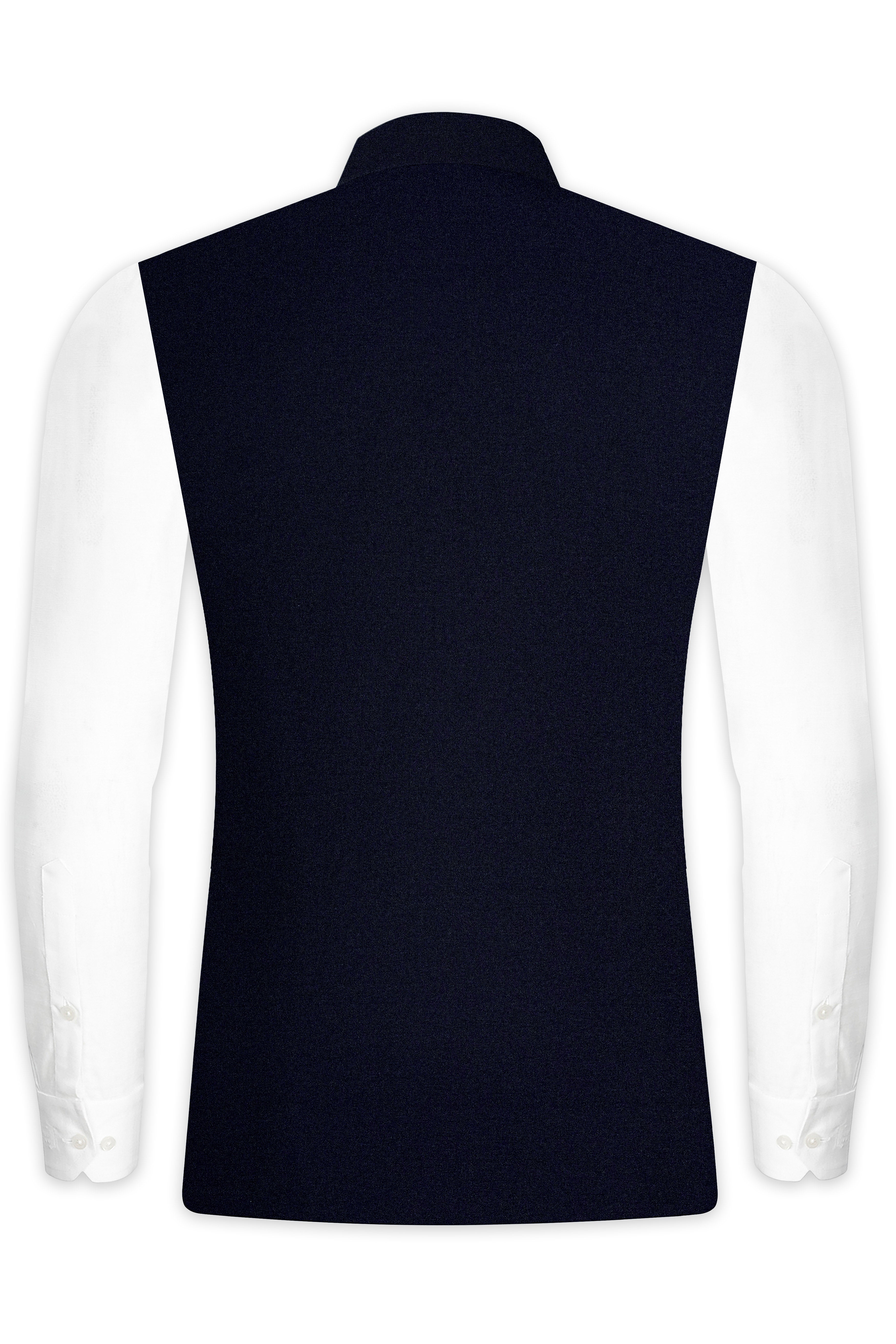 Korean Blue ( The Best Black We Have ) 4-Way Stretch Nehru Jacket