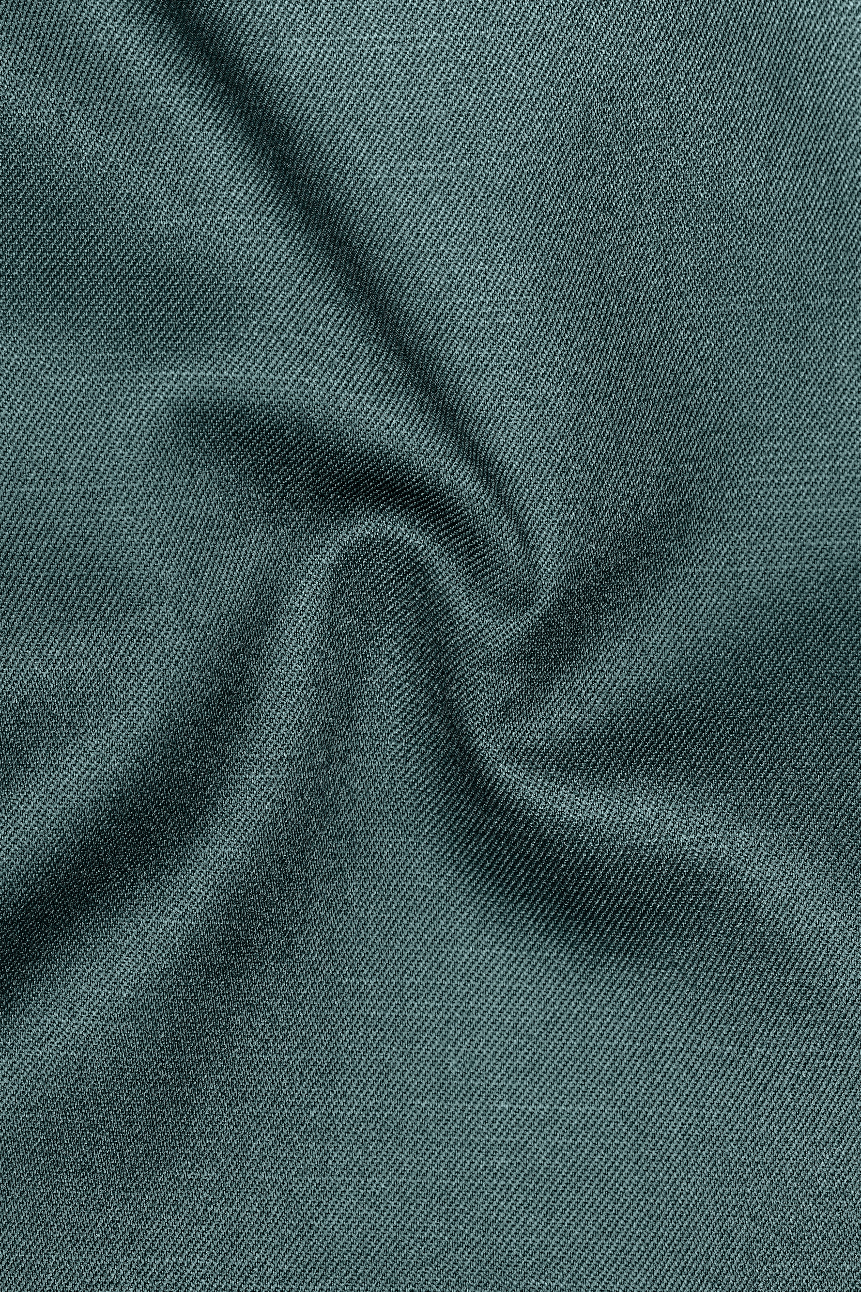 Travliam-William Green Wool Rich Wool Rich Stretchable Nehru Jacket
