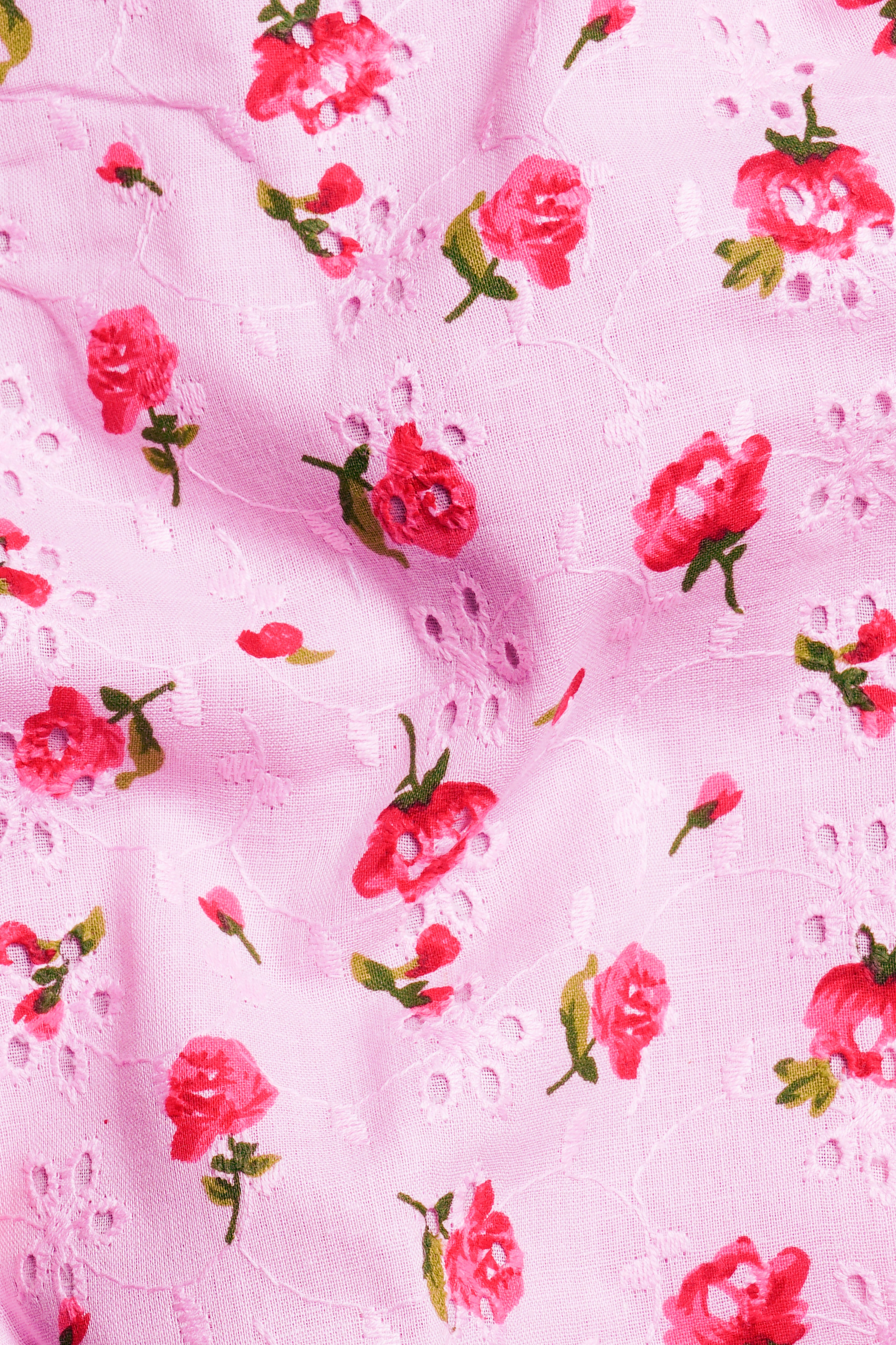 Blossom Pink Rose Printed Premium Cotton Jumpsuit