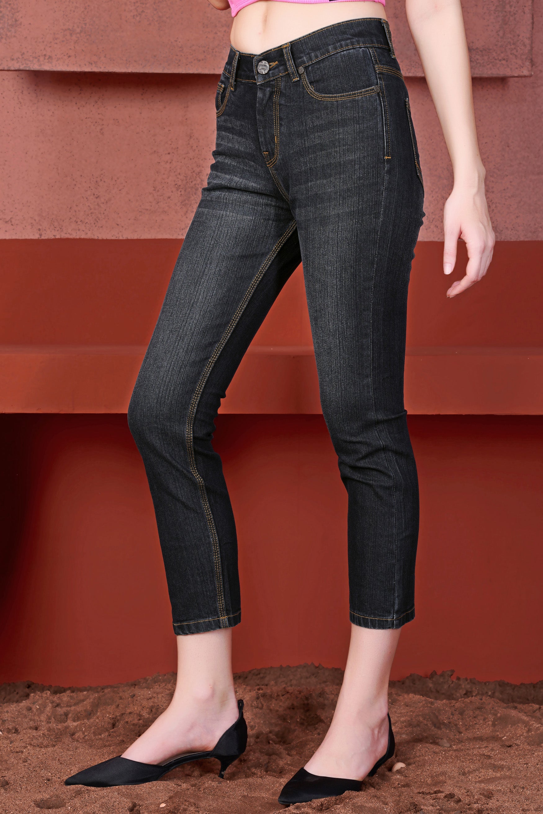 Black ankle outlet length jeans