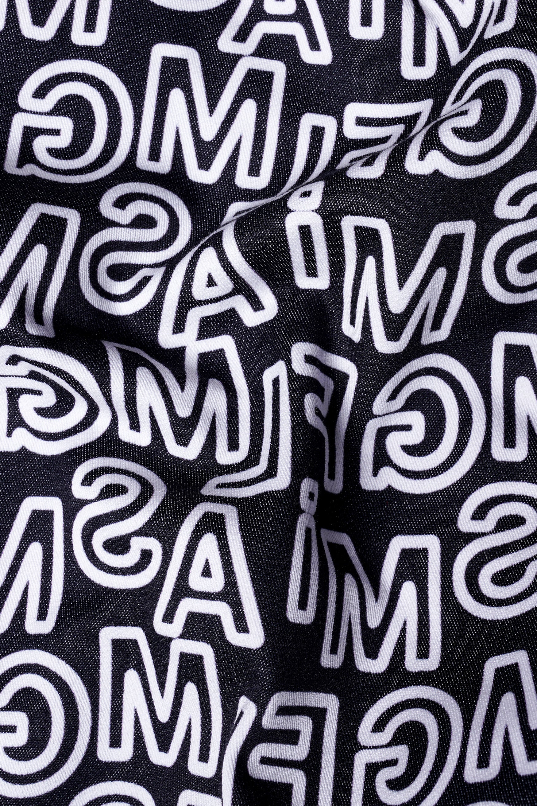 Jade Black and White Alphabets Printed Premium Cotton Designer Women’s Pant