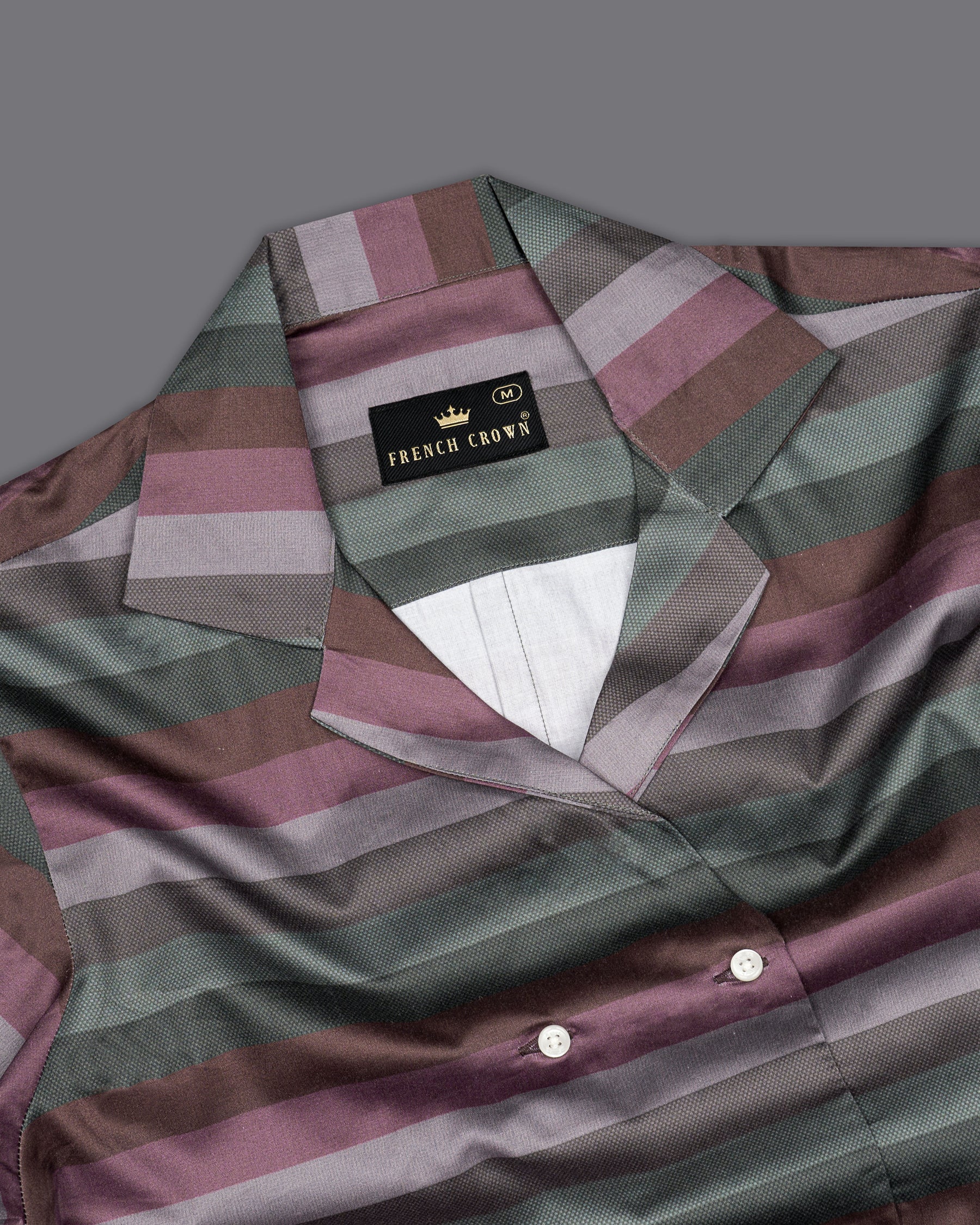 Matterhorn Brown with Multicolour Striped Super Soft Premium Cotton Women’s Shirt WS062-32, WS062-34, WS062-36, WS062-38, WS062-40, WS062-42