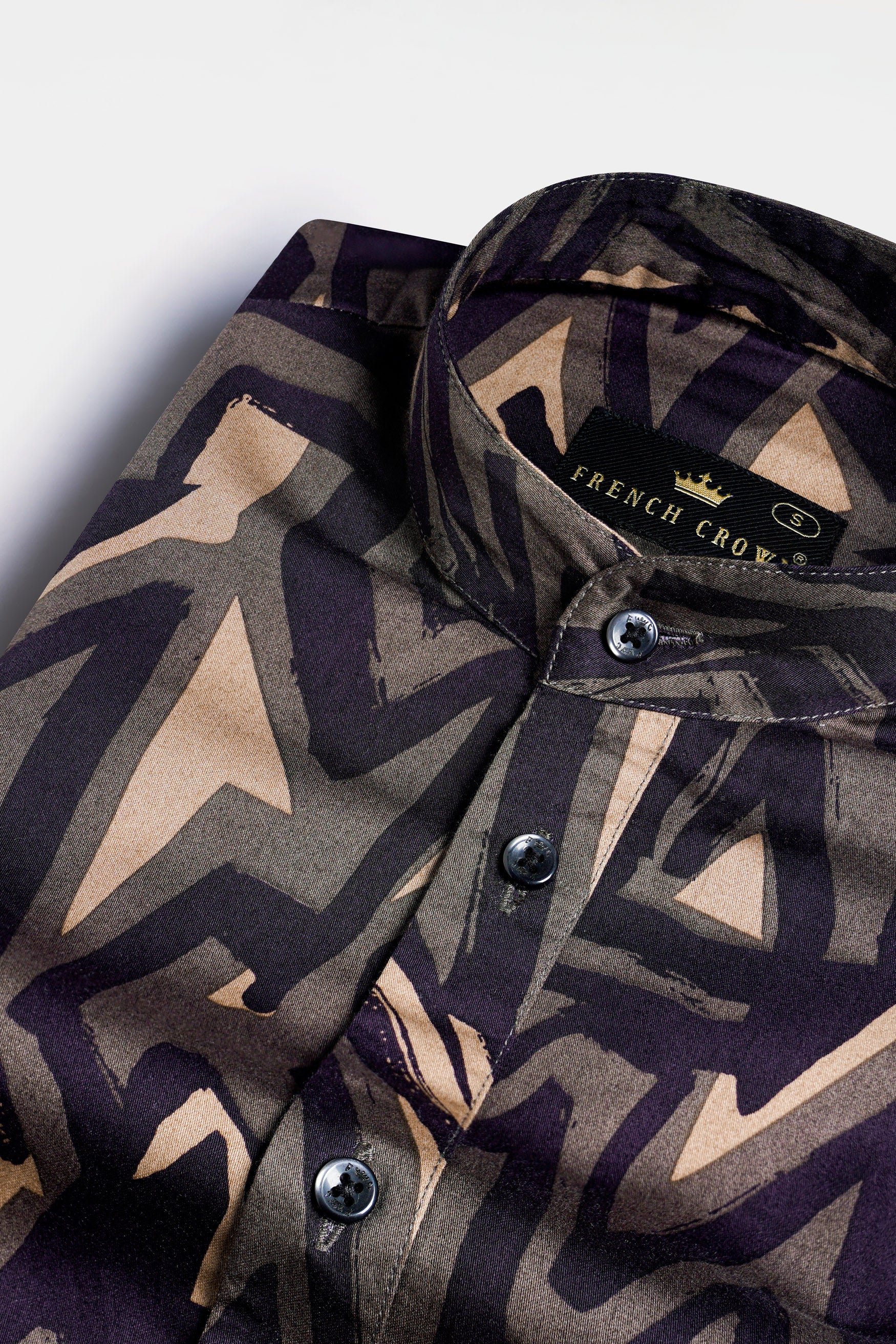 Makara Green and Haiti Blue Multicolour Abstract Printed Premium Cotton Designer Shirt