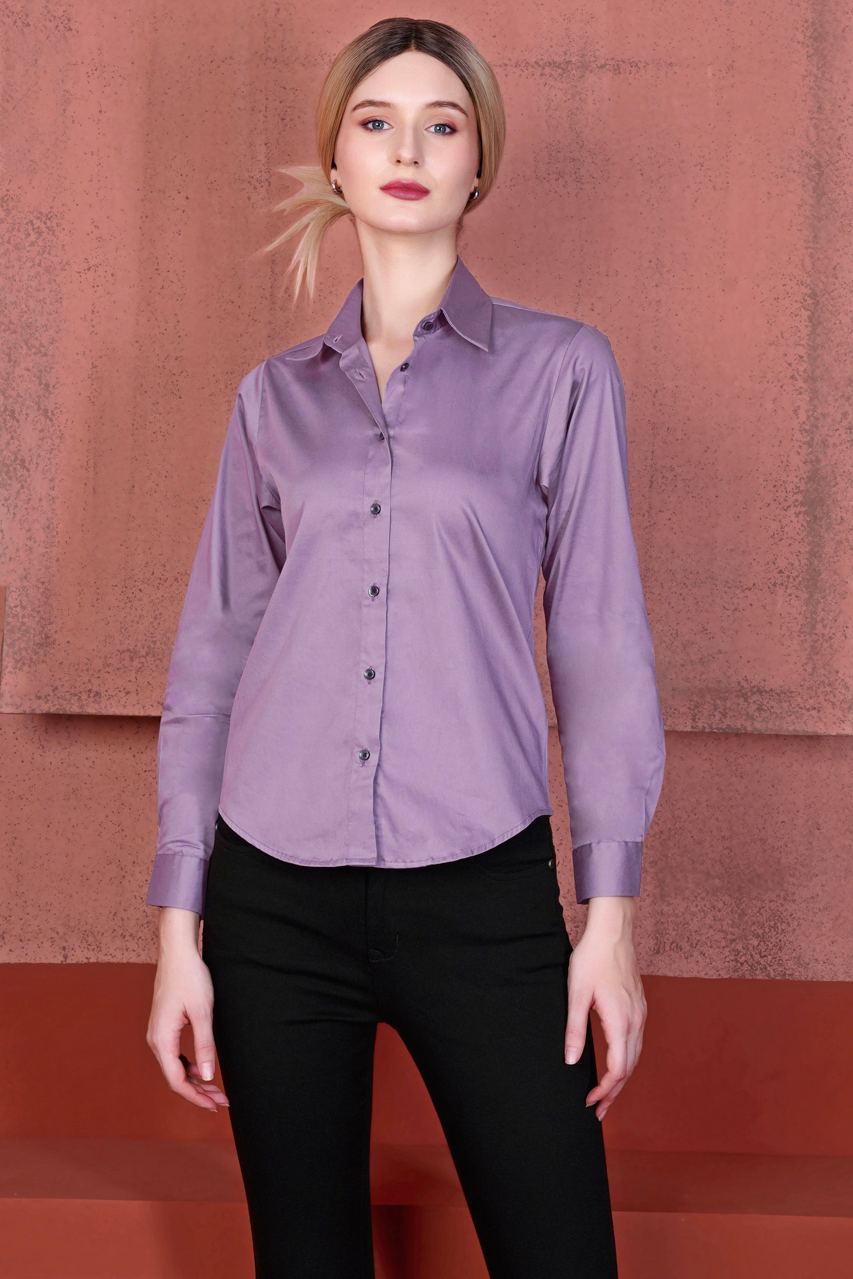 Plum Purple Premium Cotton Shirt