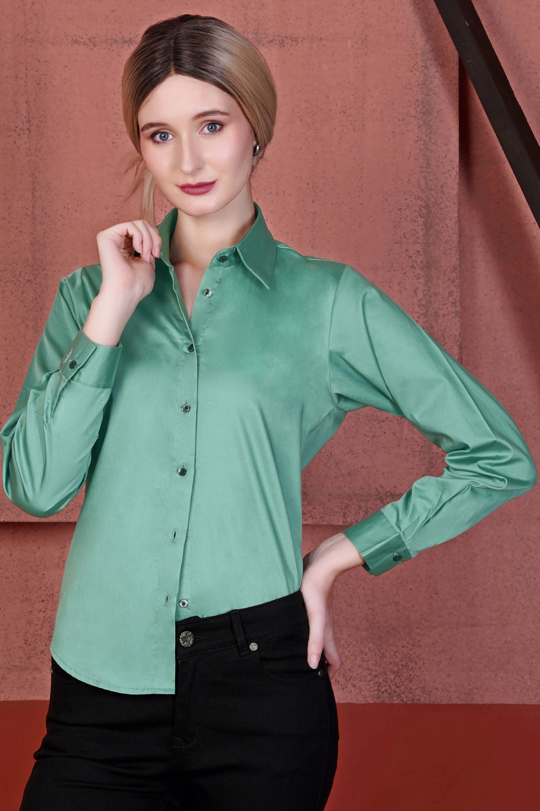 Neptune Green Premium Cotton Shirt