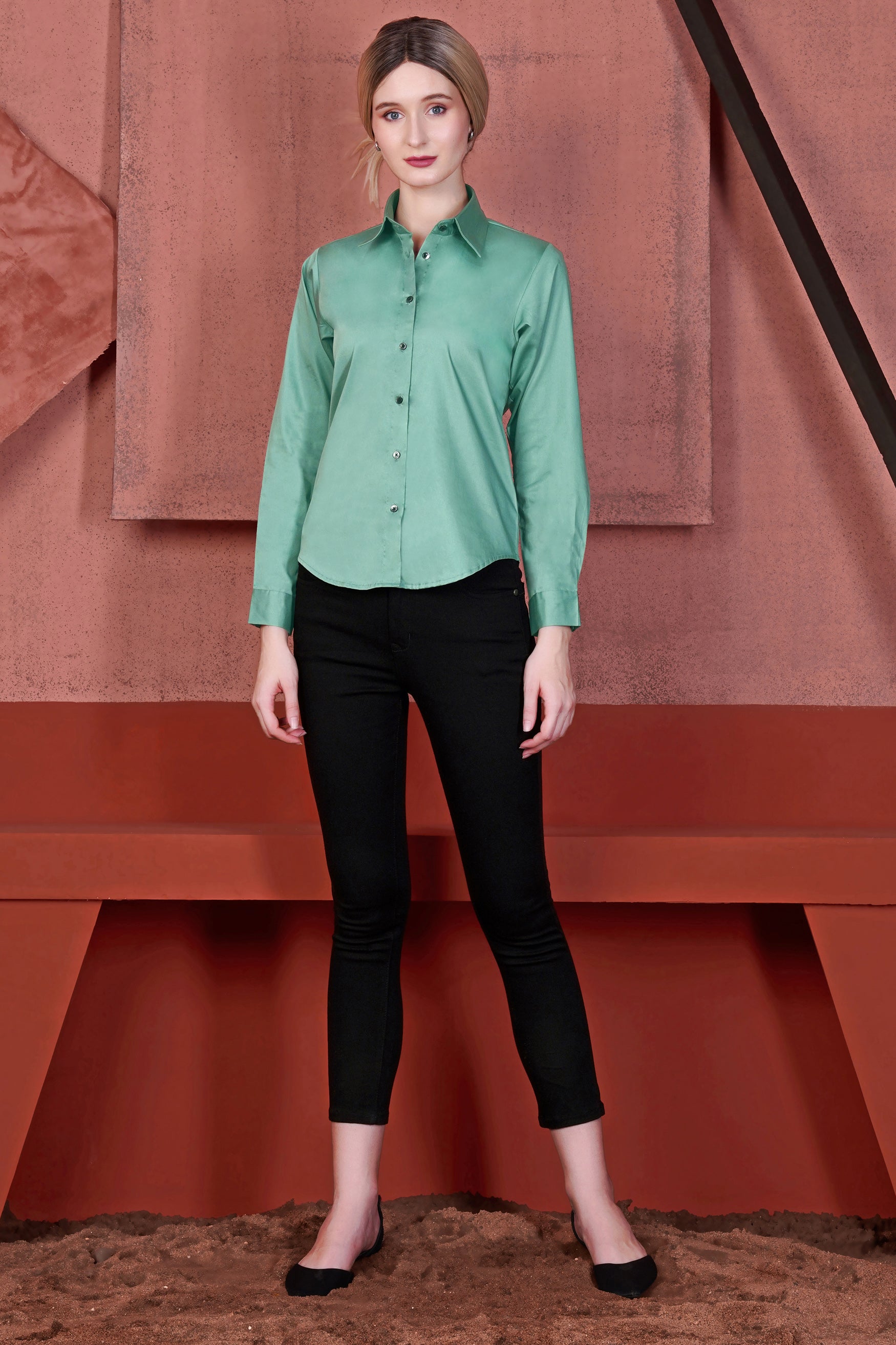 Neptune Green Premium Cotton Shirt