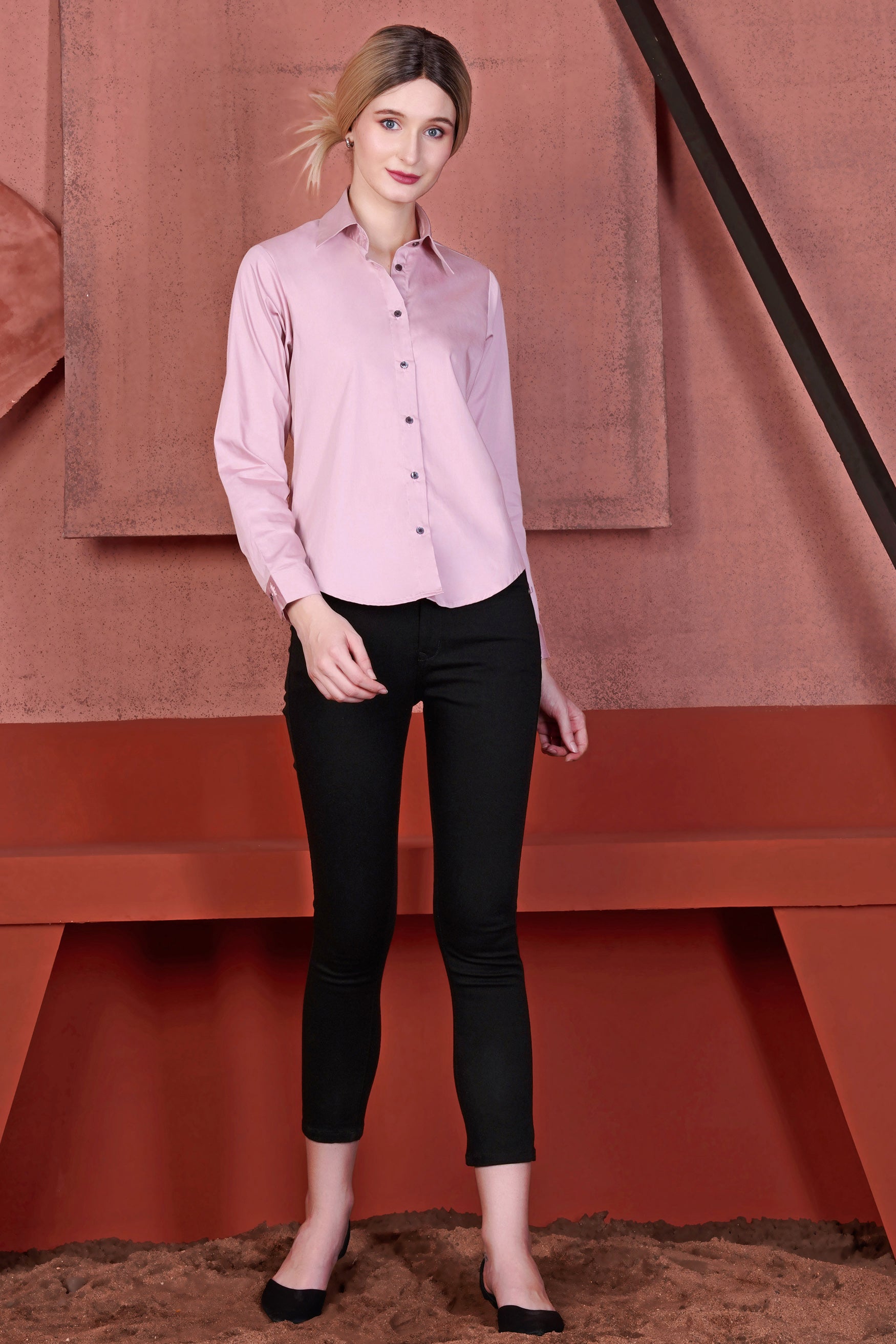 Calm Shell Peach Premium Cotton Shirt