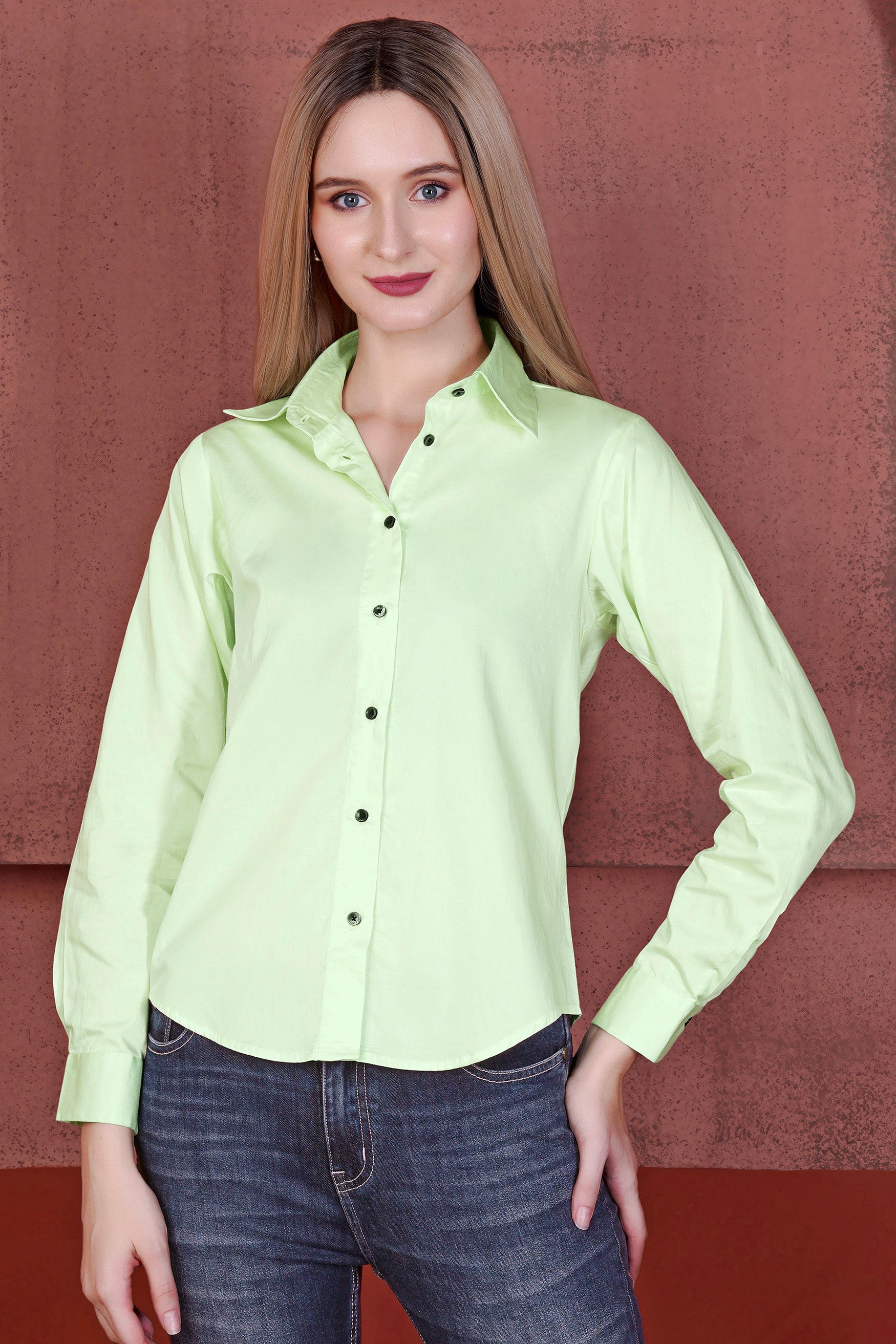 Surf Crest Green Premium Cotton Shirt