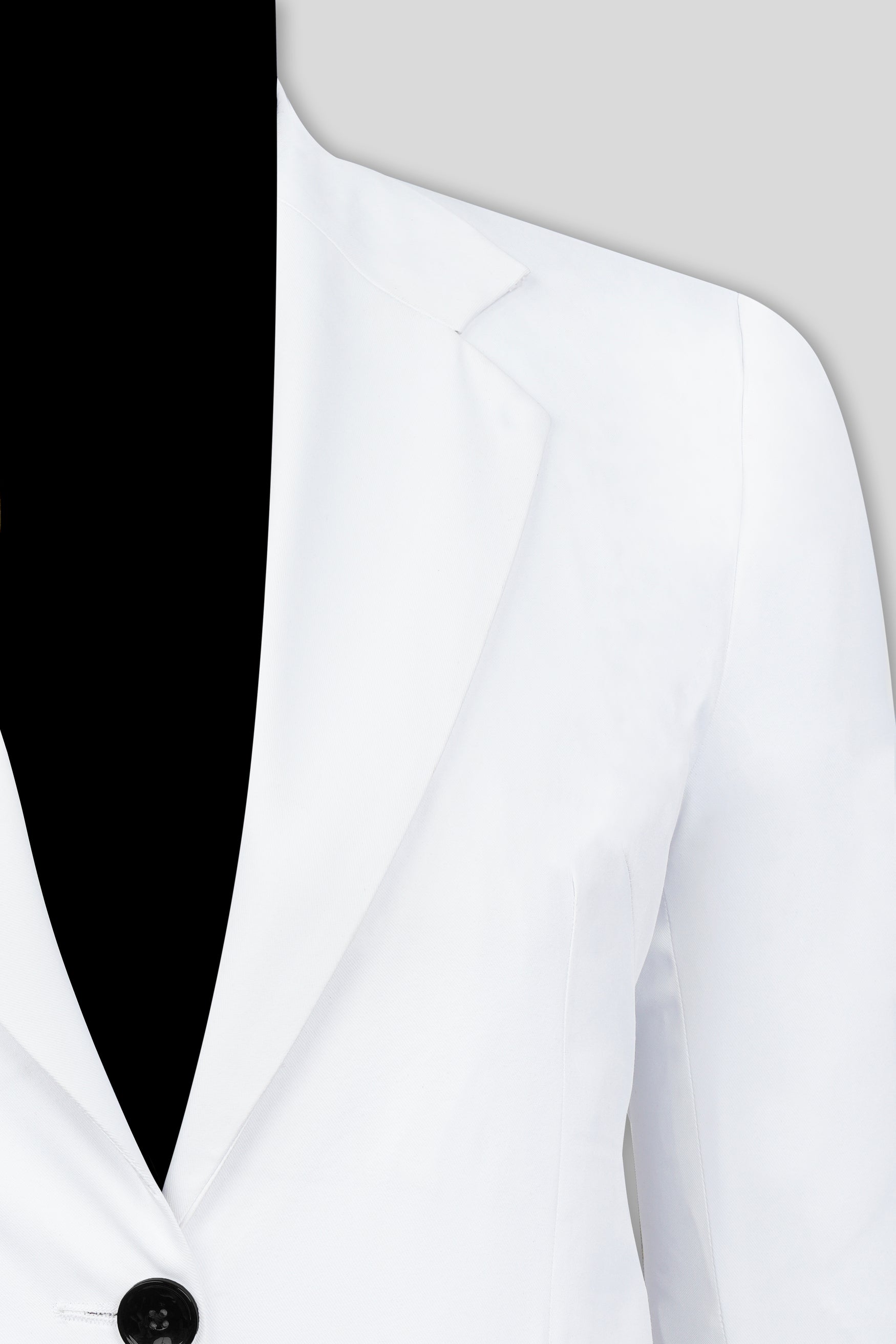 Bright White Subtle Sheen Single Breasted Women's Suit