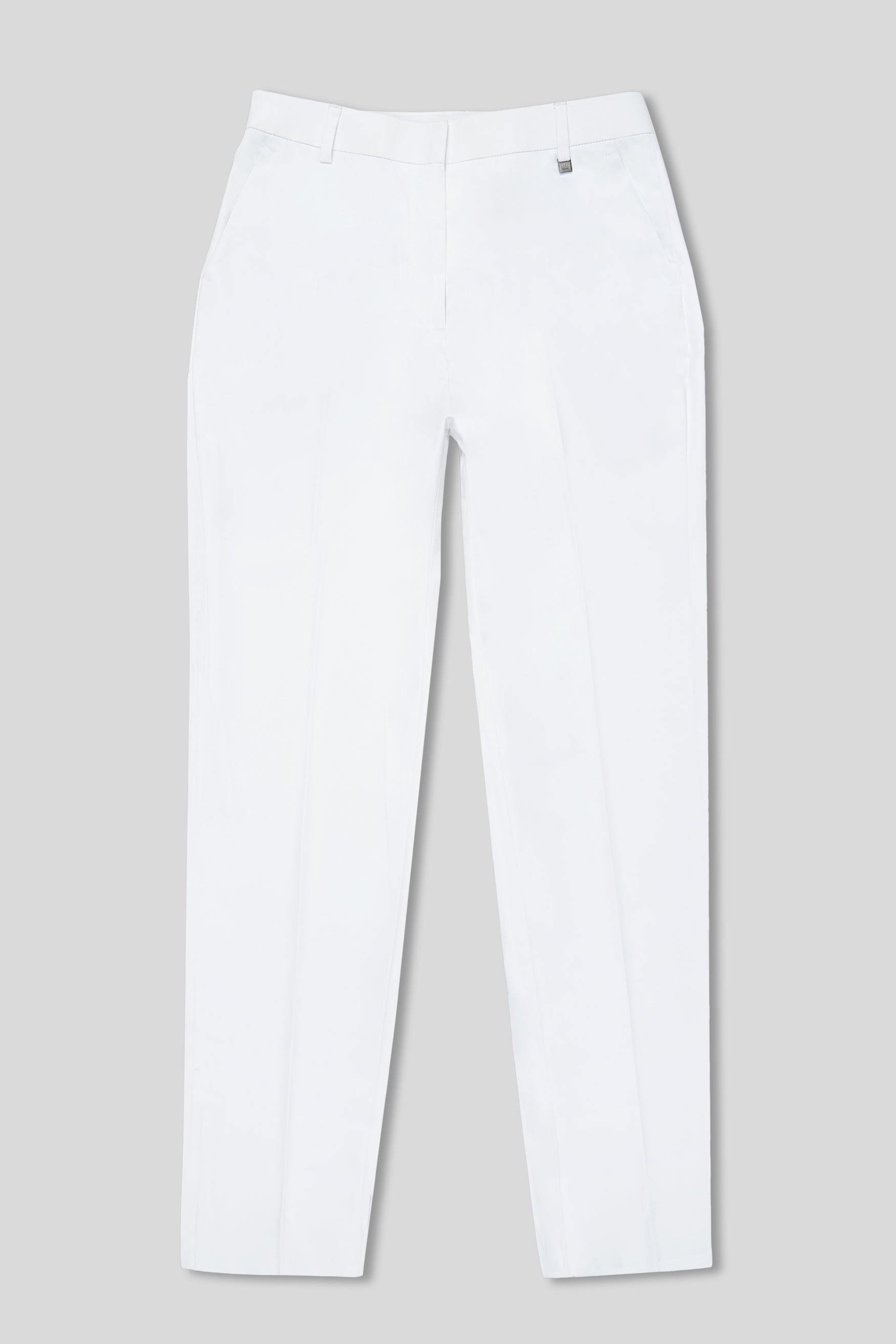 Bright White Subtle Sheen Single Breasted Women's Suit